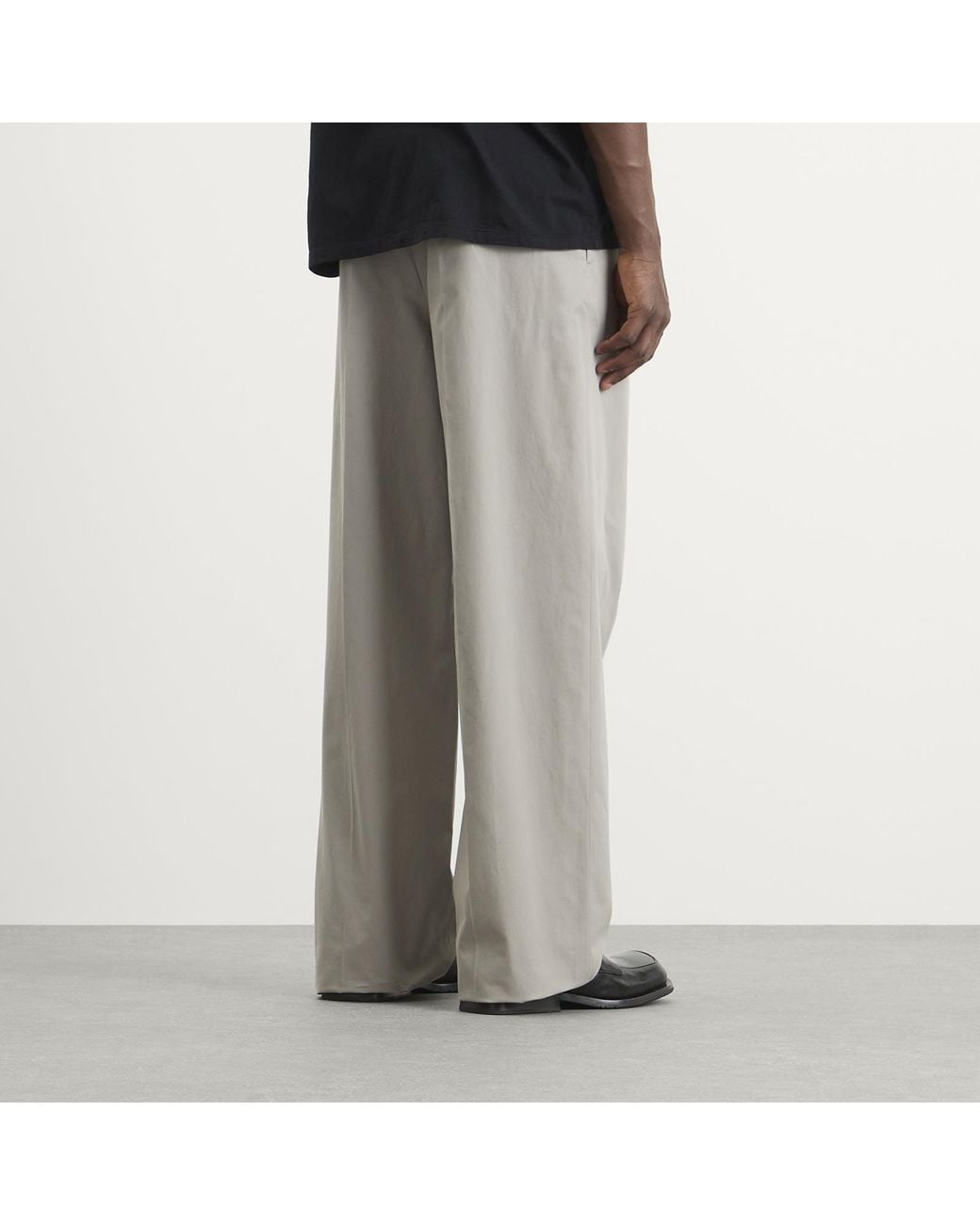 Jil Sander Gray Cotton Pleated Trouser for men