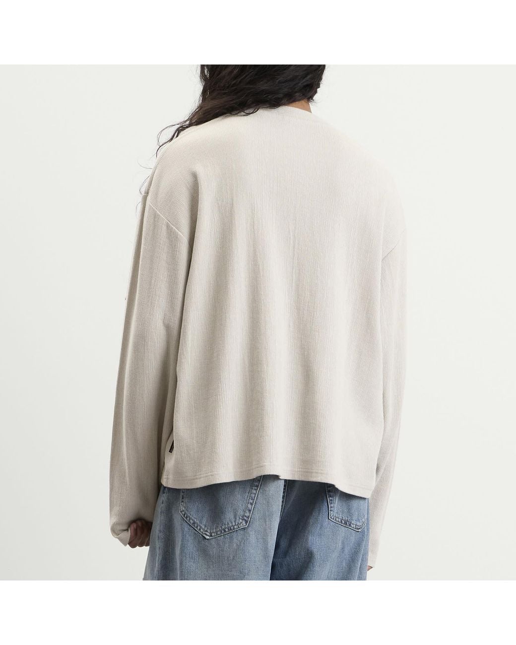 Won Hundred White Steven Long Sleeve Ribbed T-Shirt for men