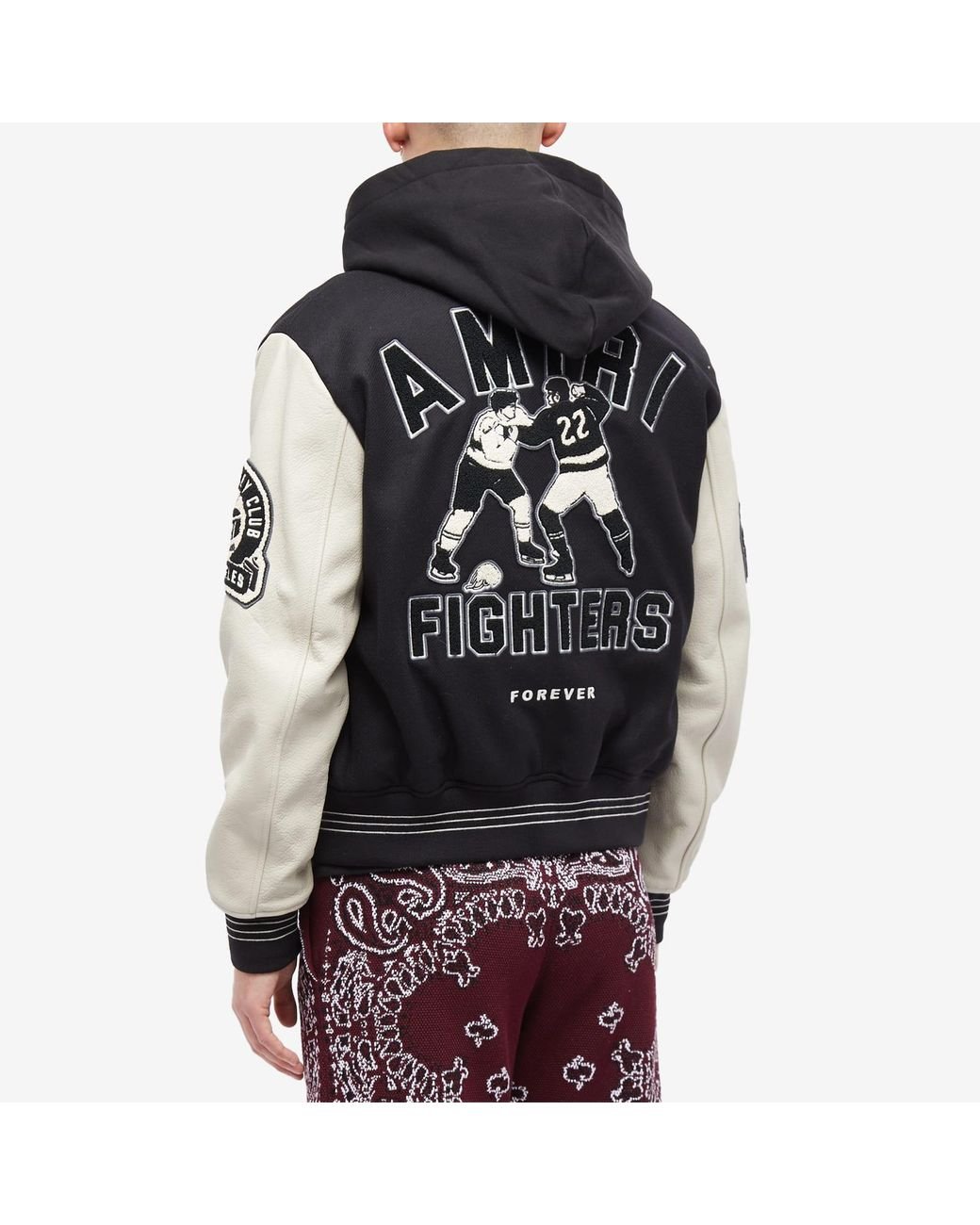 Amiri Hockey Varsity Bomber Jacket in Black for Men | Lyst