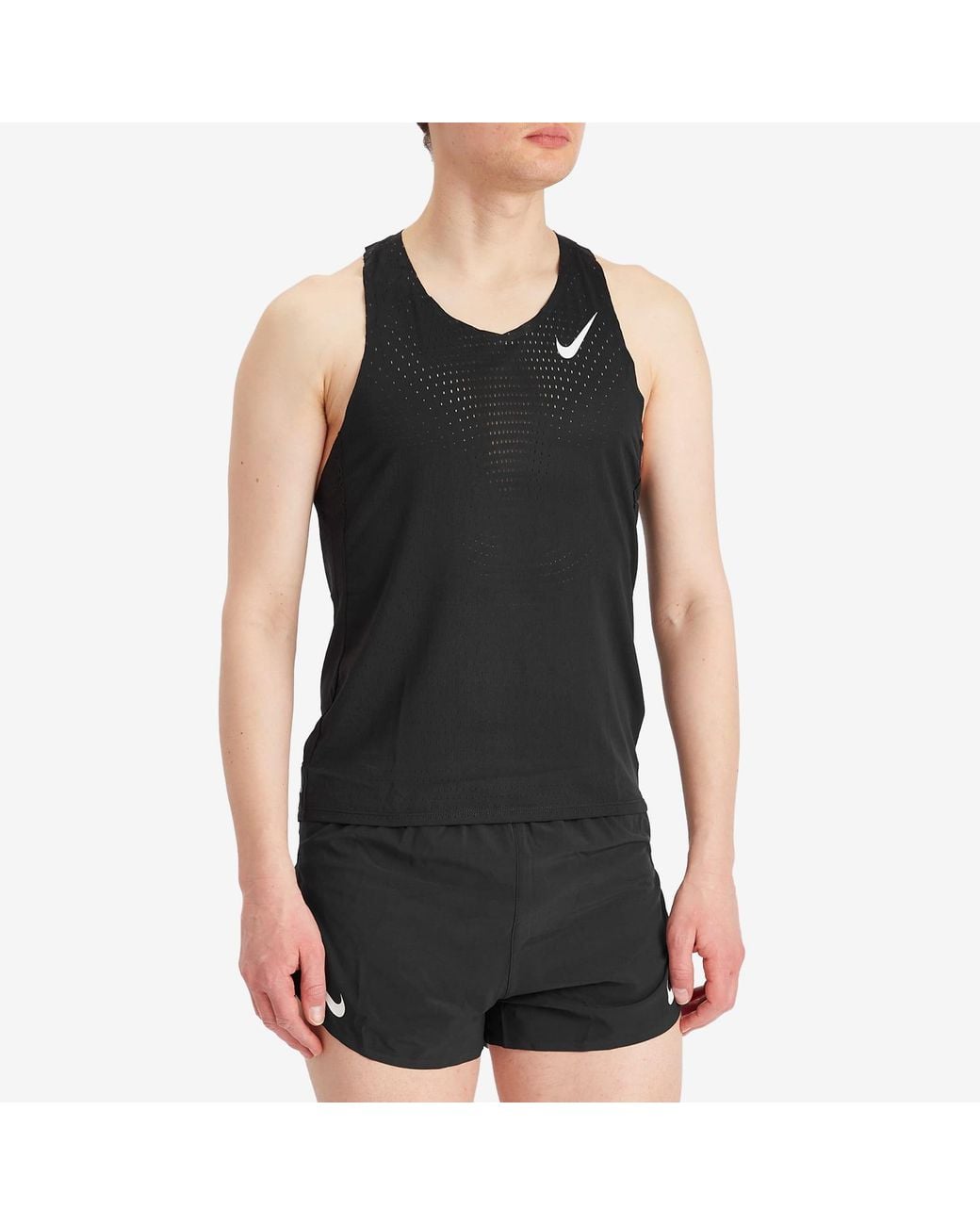 Nike Black Running Aeroswift Singlet for men