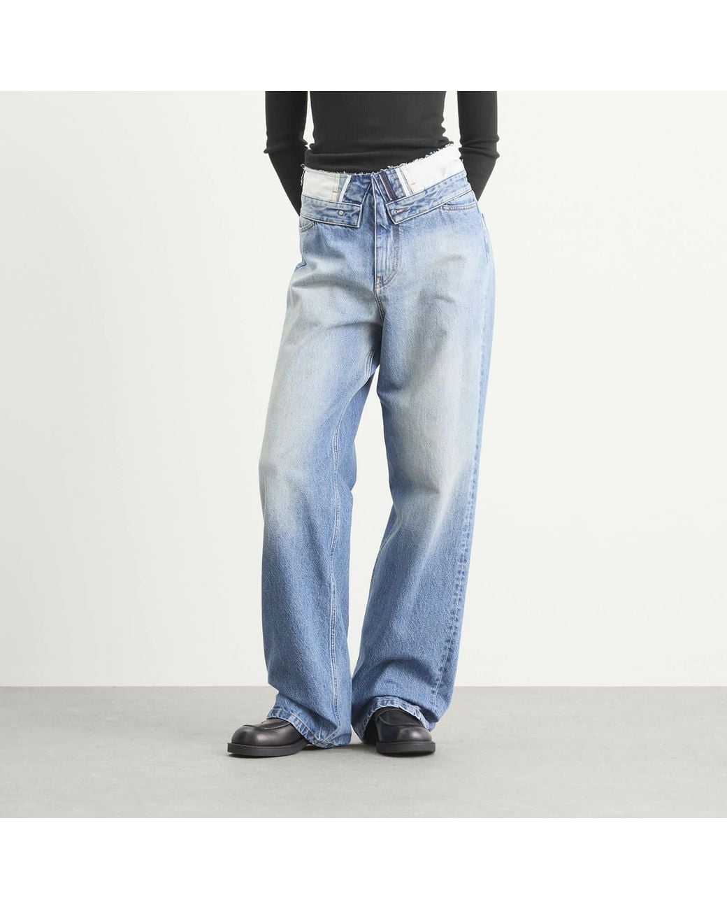 Maison Margiela Mm6 Deconstructed Jeans in Blue | Lyst