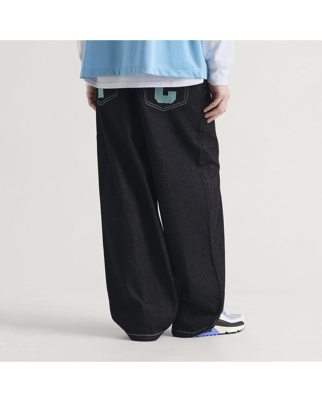 ICECREAM Blue Triple Scoop Running Dog Denim Pants for men