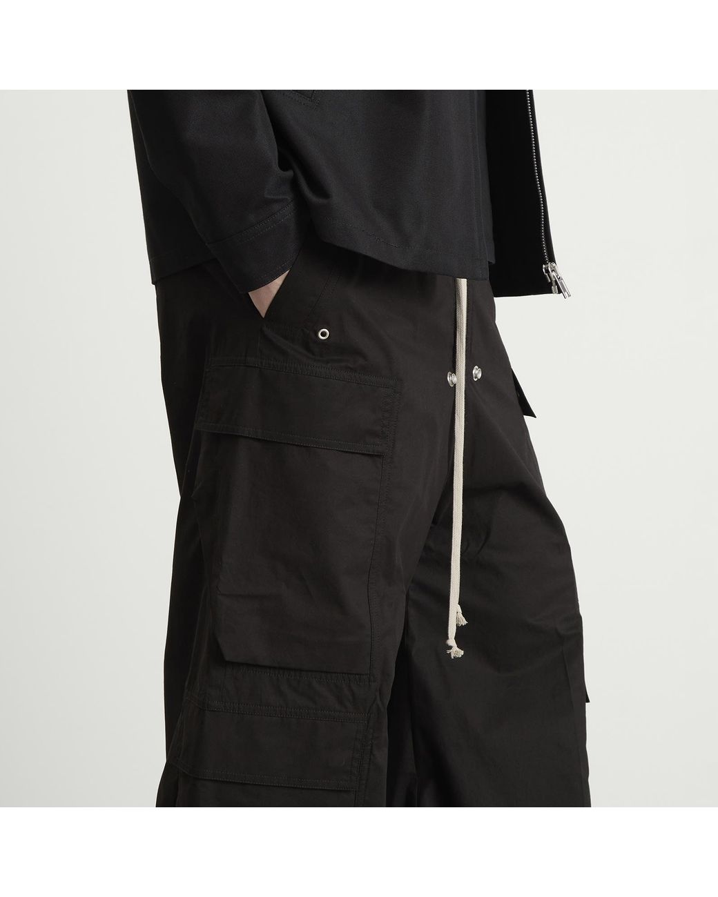 Rick Owens Black Cargobelas Cargo Trousers for men