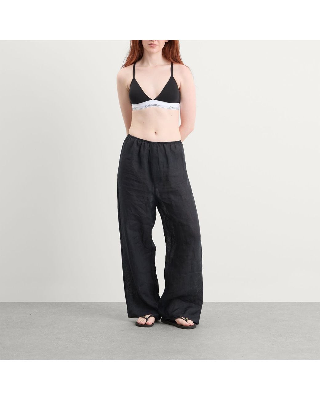 Calvin Klein Black Icon Lightly Lined Triangle Bra