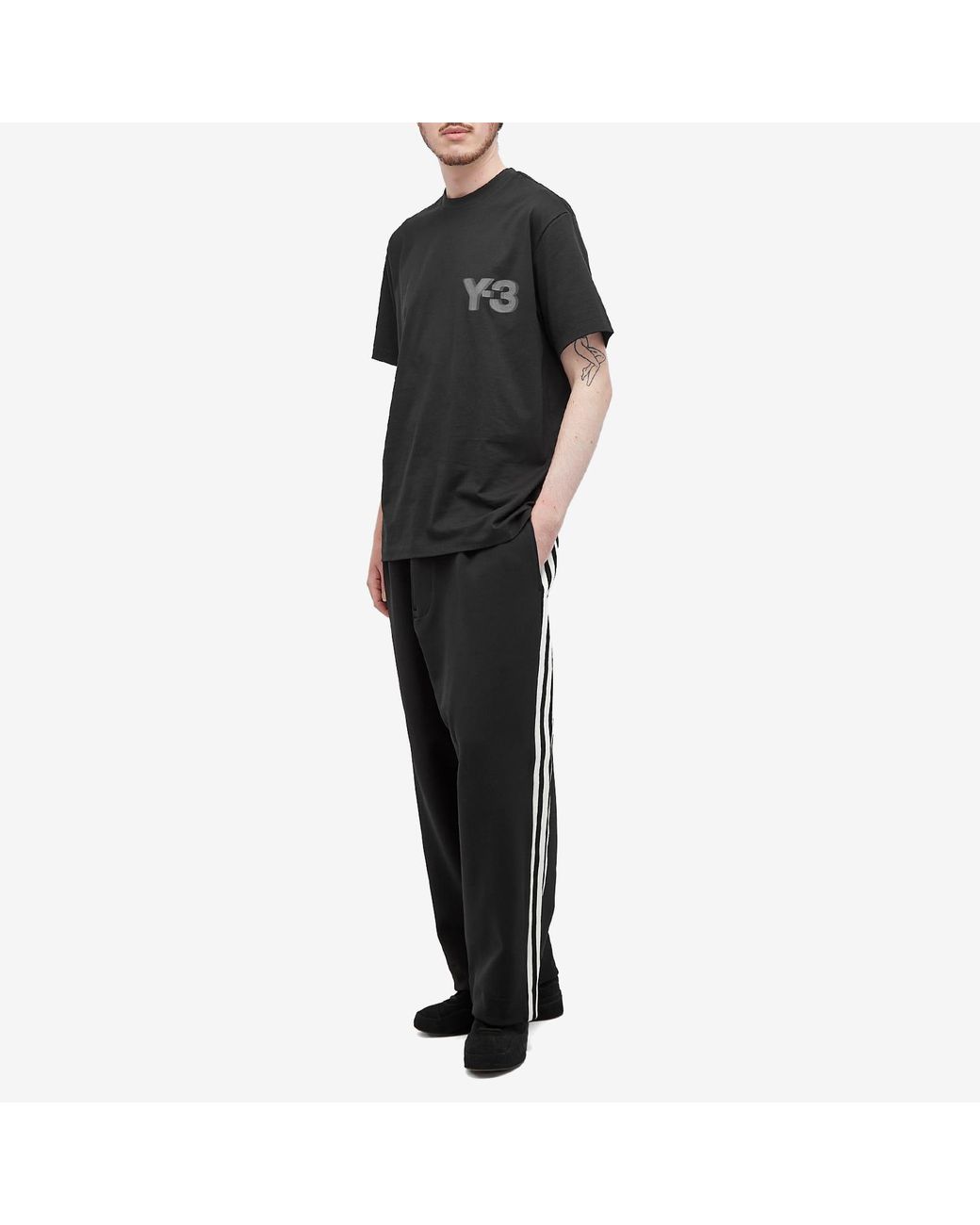 【送料&関税込】Y-3 Reflective Logo T-shirt Y-3 Reflective Logo T-Shirt in Black for Men | Lyst