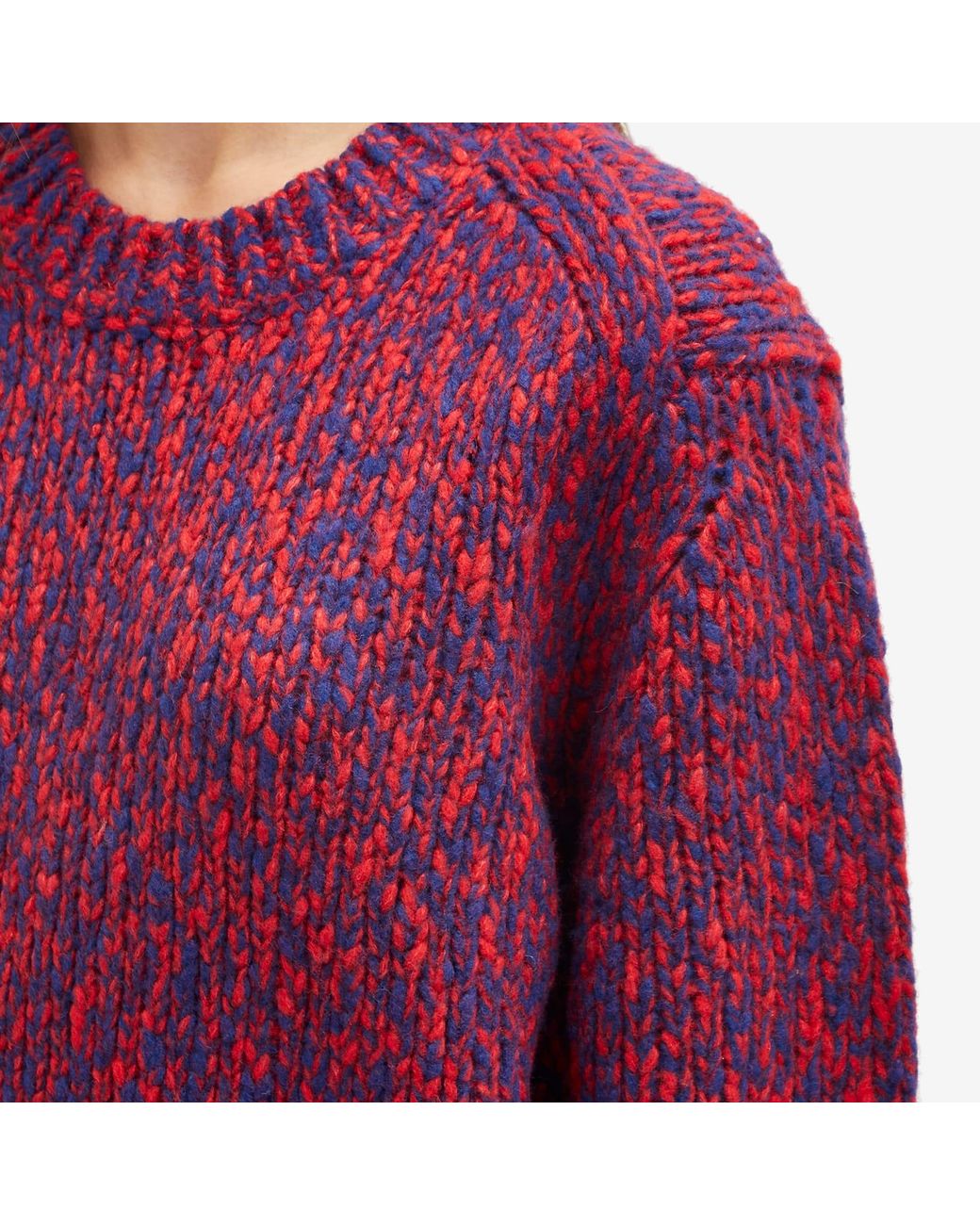 Closed Purple Cropped Crew Neck