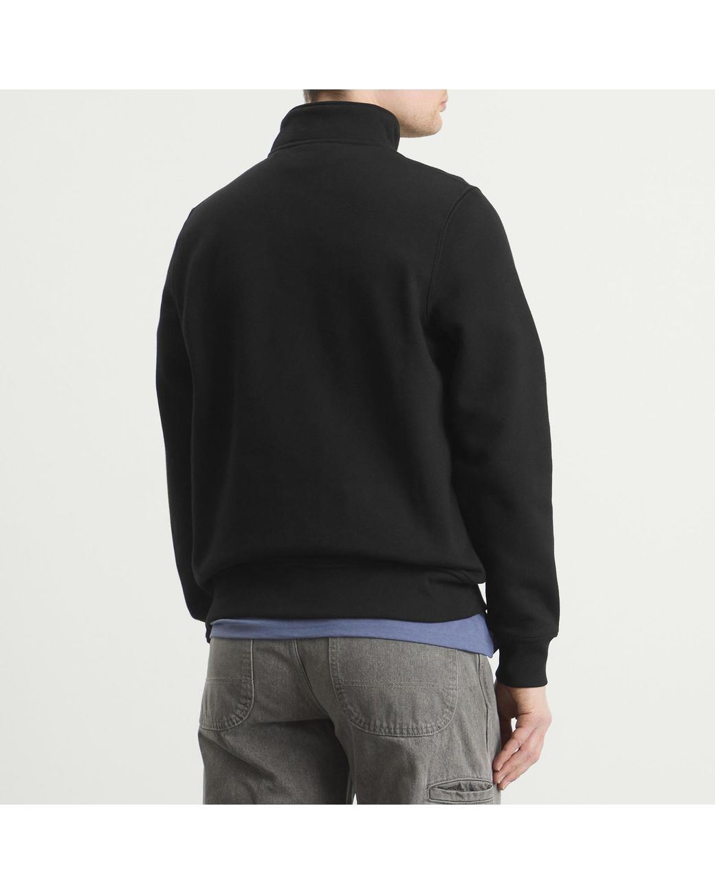 Dickies Black Oakport Quarter Zip Sweatshirt for men