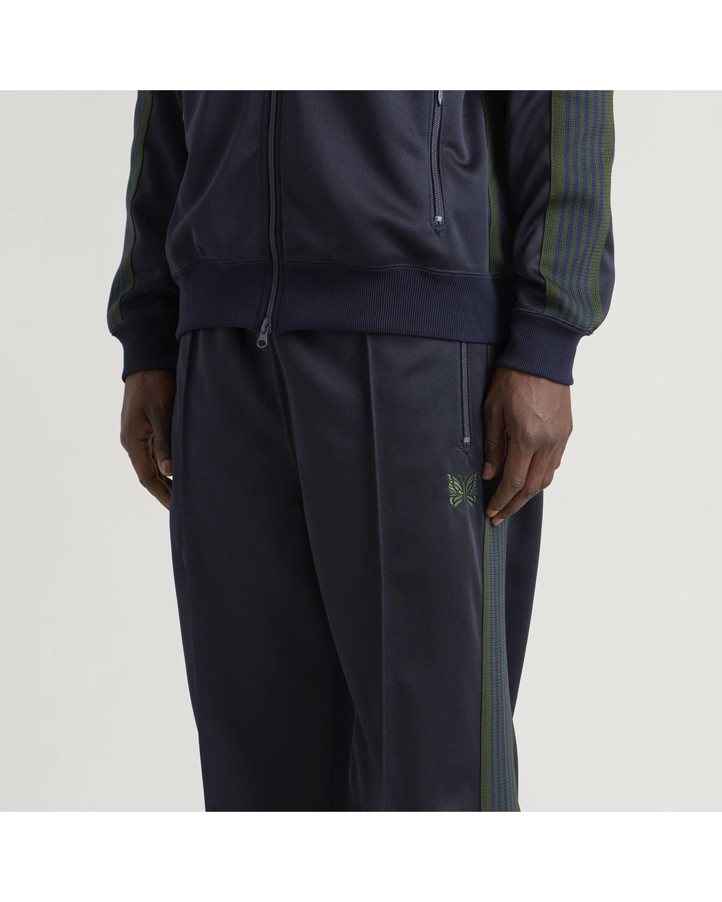 Needles Blue Poly Smooth Track Pants for men