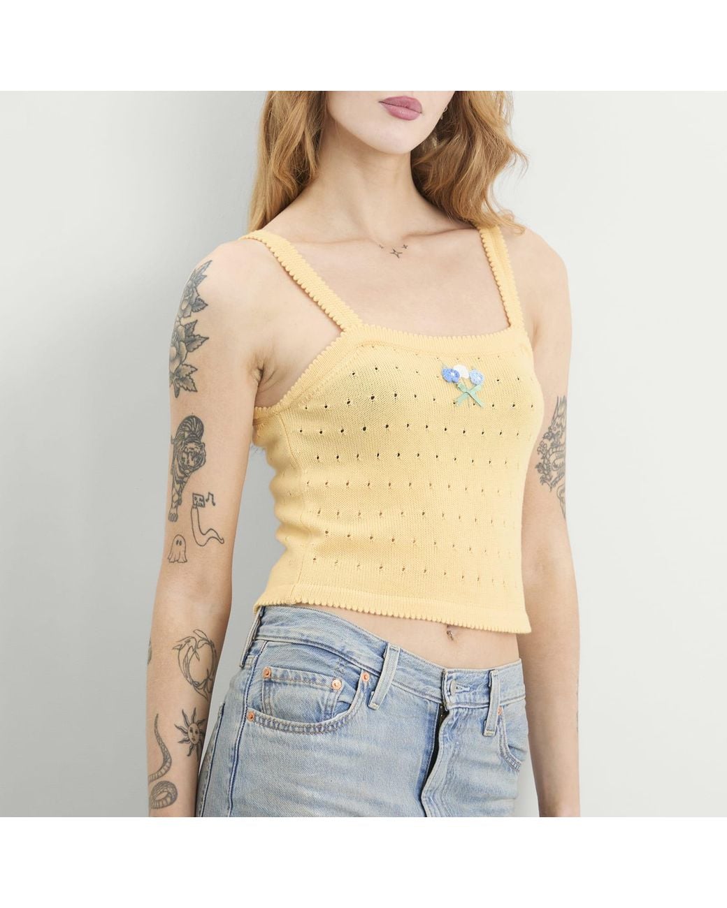 Rixo Yellow Perla Top