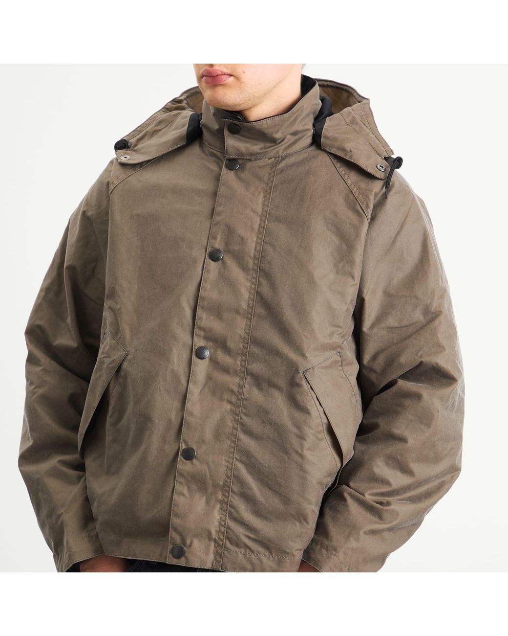 Barbour X Margaret Howell Transport Wax Jacket in Green for Men