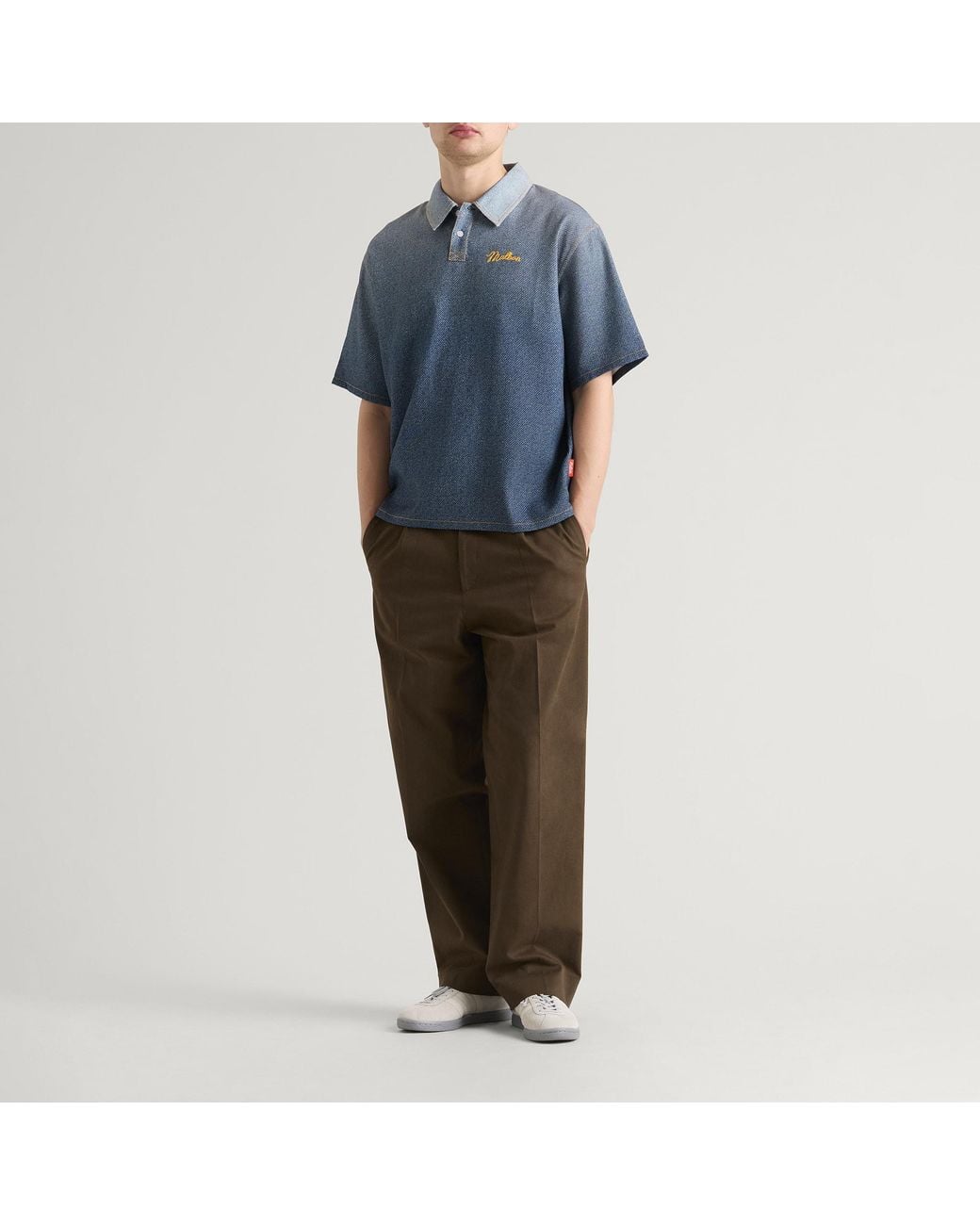 Malbon Blue Ironfade Polo for men