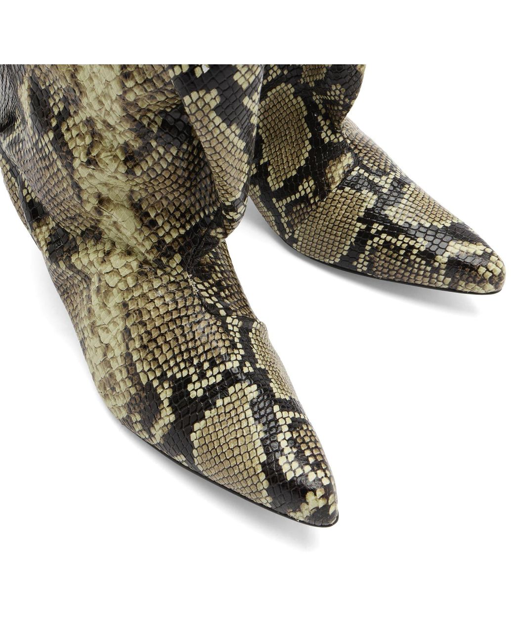 Toga Green Toga Archives Snake Embossed Boot