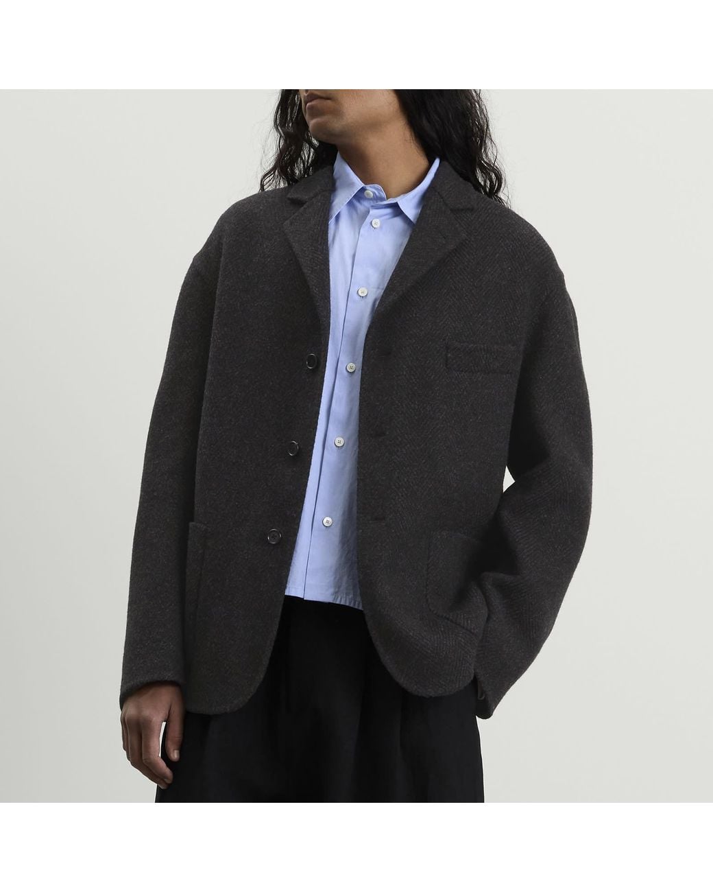 Jil Sander Black Wool Double Faced Workwear Jacket for men