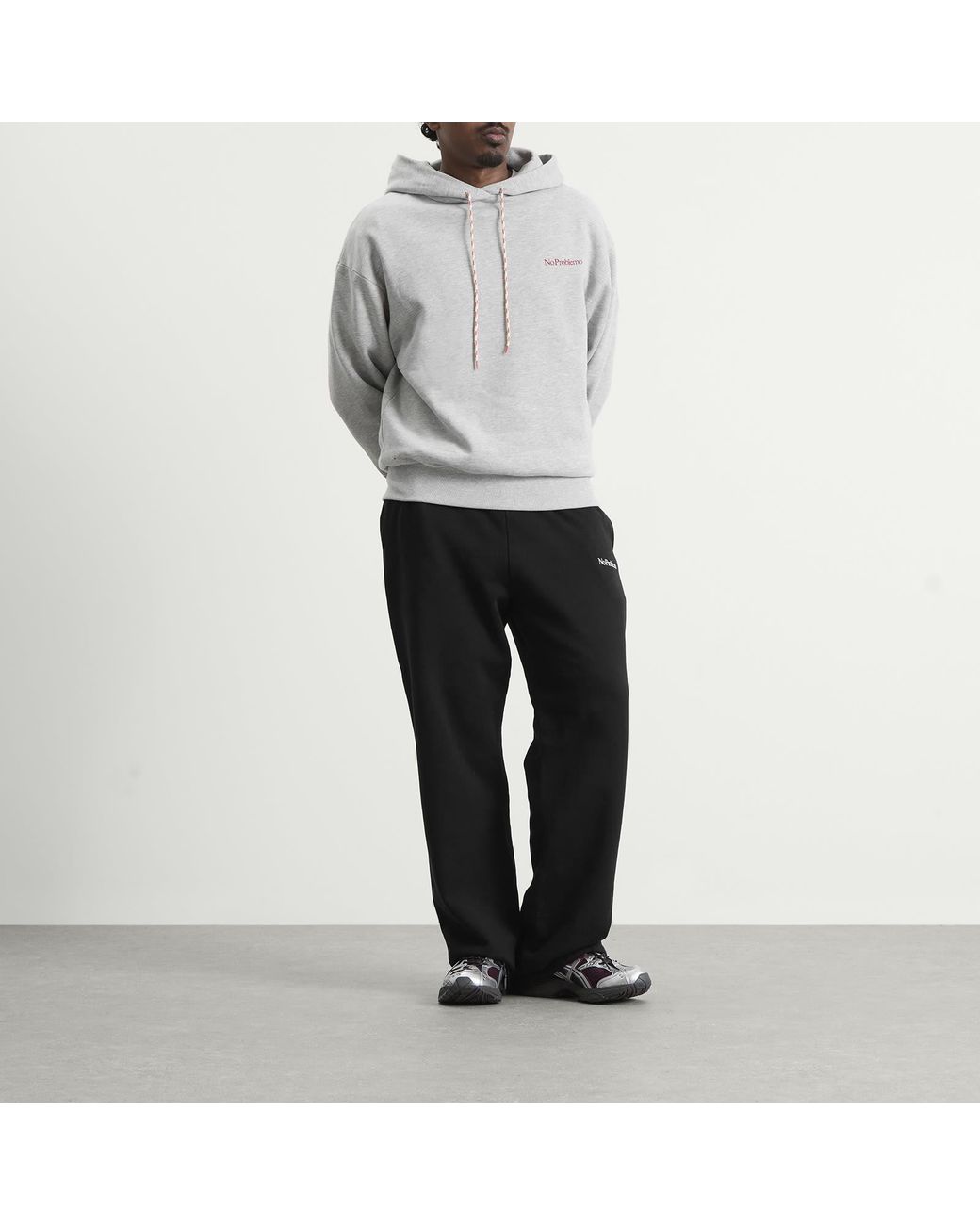 No Problemo Gray Mini Problemo Hoodie for men