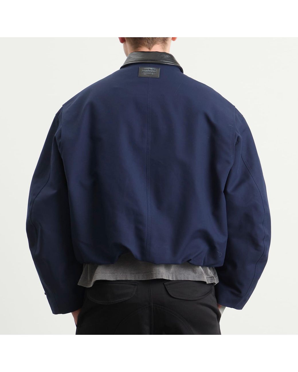 Acne Studios Opado Double Cotton Satin Jacket in Blue for Men | Lyst