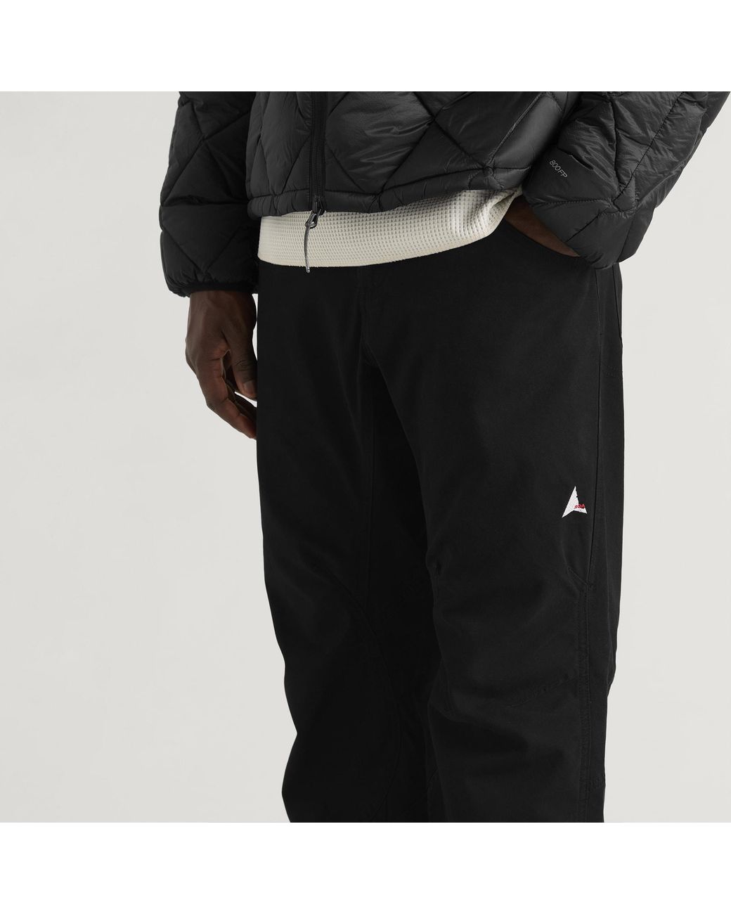 Roa Black Crimp Shaped Cotton Pants for men