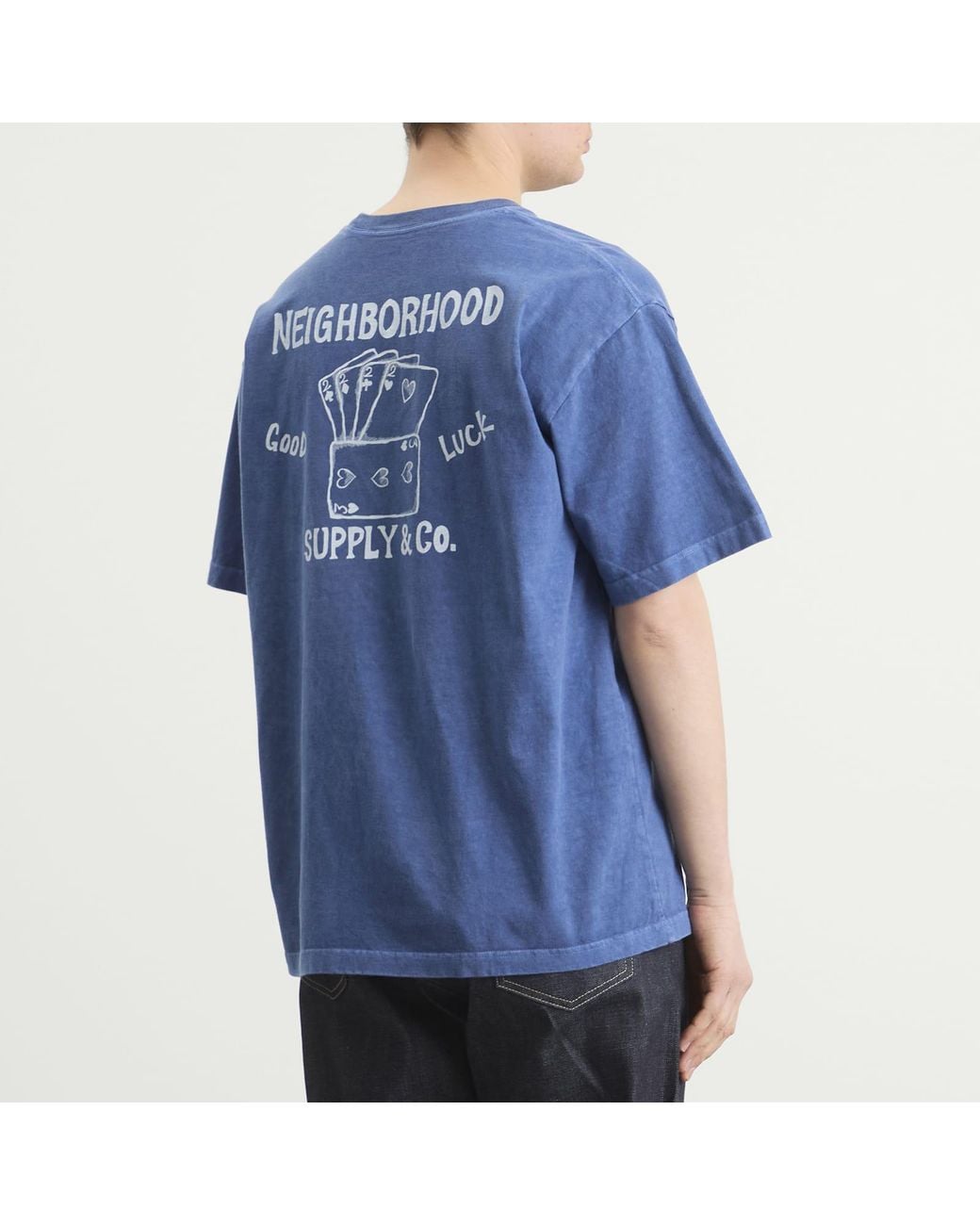 Neighborhood Blue Ss-14 Good Luck T-Shirt for men