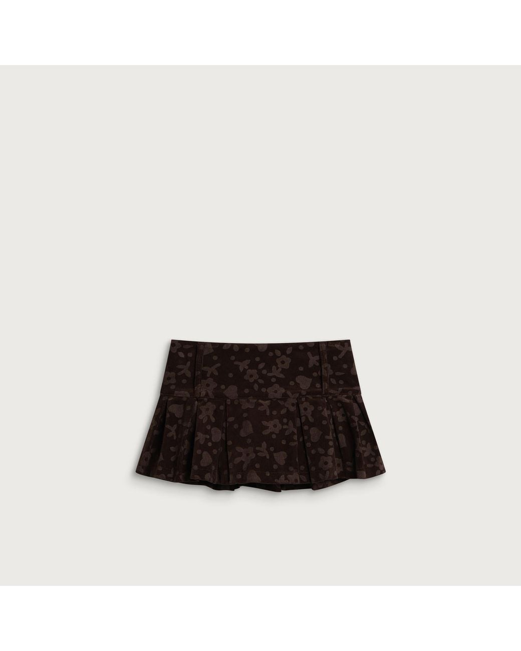 PAOLINA RUSSO Black Pleated Mini Skirt