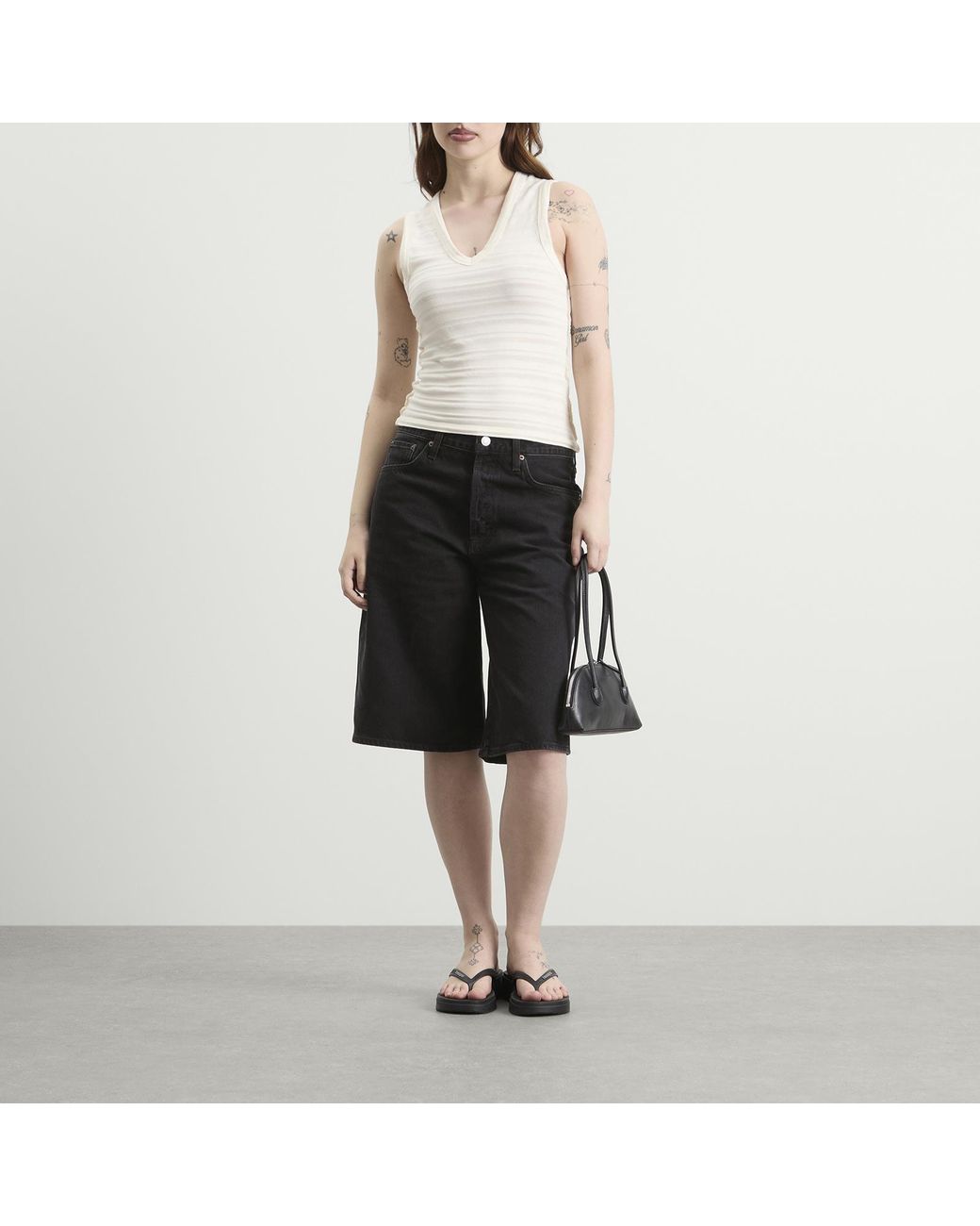 Agolde Black Ramona Short