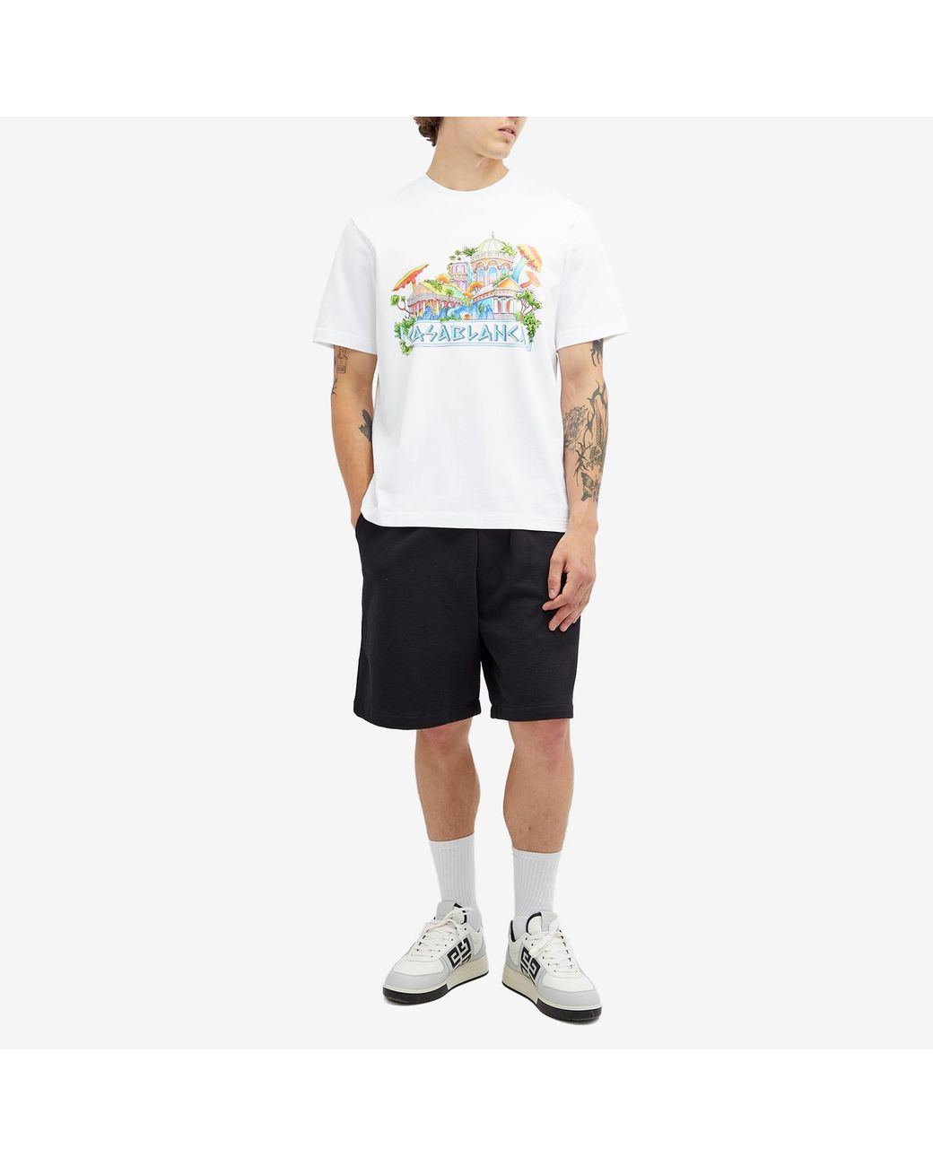 CASABLANCA The Road To Knowledge T-Shirt in White for Men | Lyst