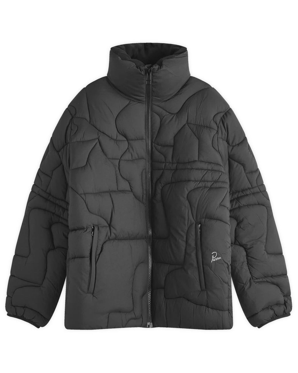 by Parra Boring Village Puffer Jacket in Gray for Men | Lyst