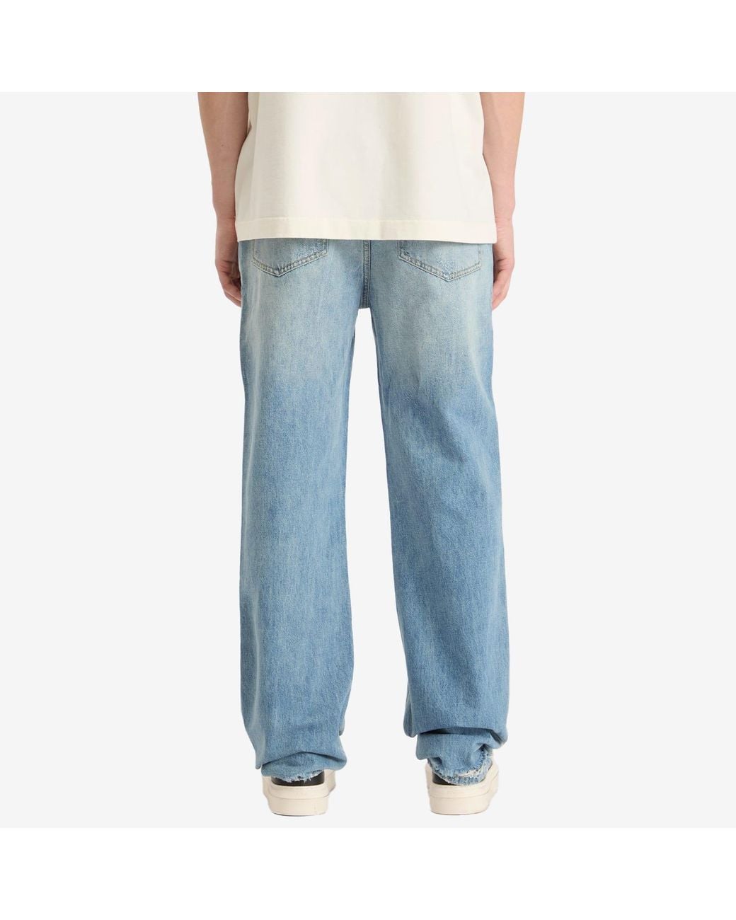 Cole Buxton Blue Repaired Jeans for men