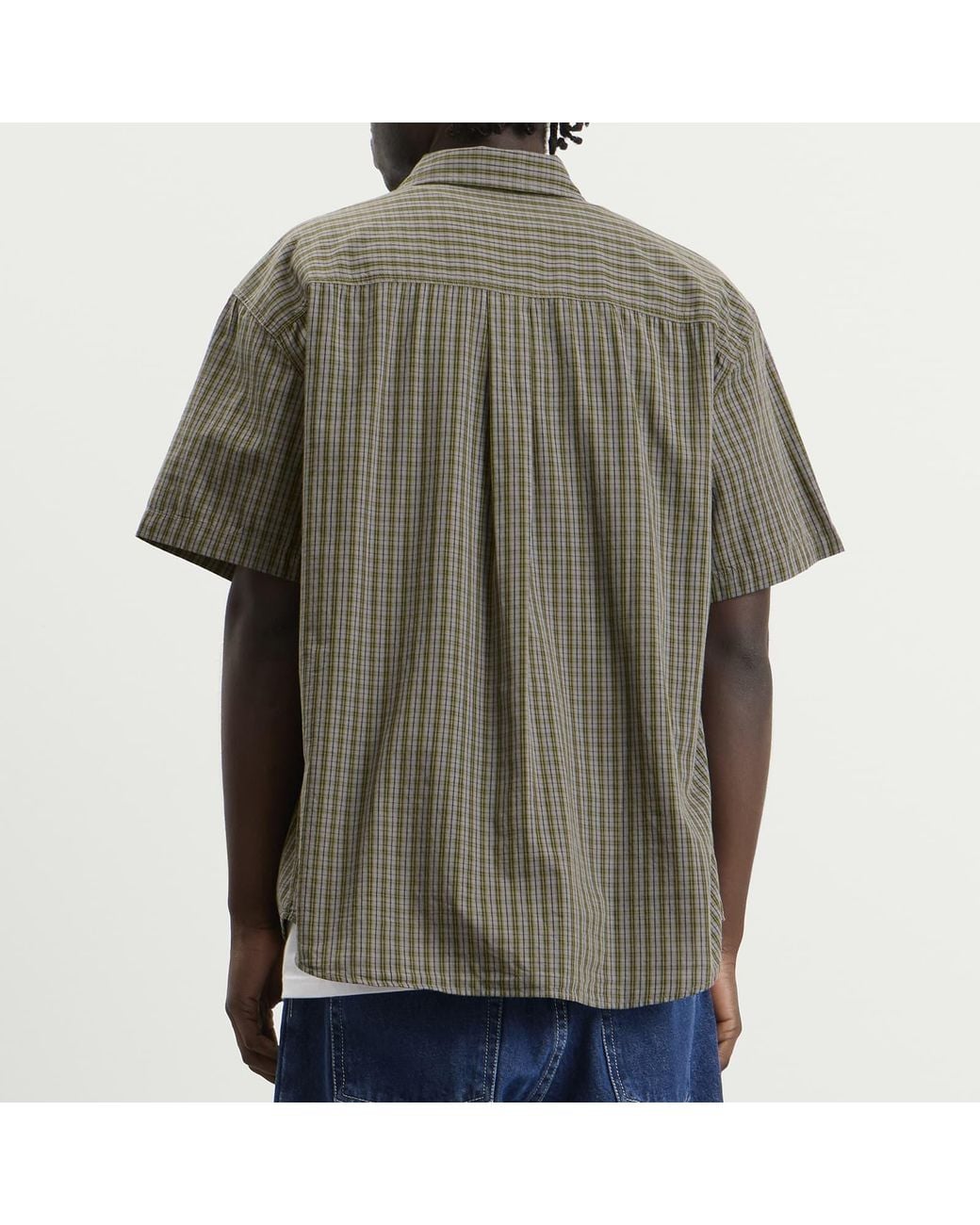 POLAR SKATE Green Mitchell Shorts Sleeve Shirt for men
