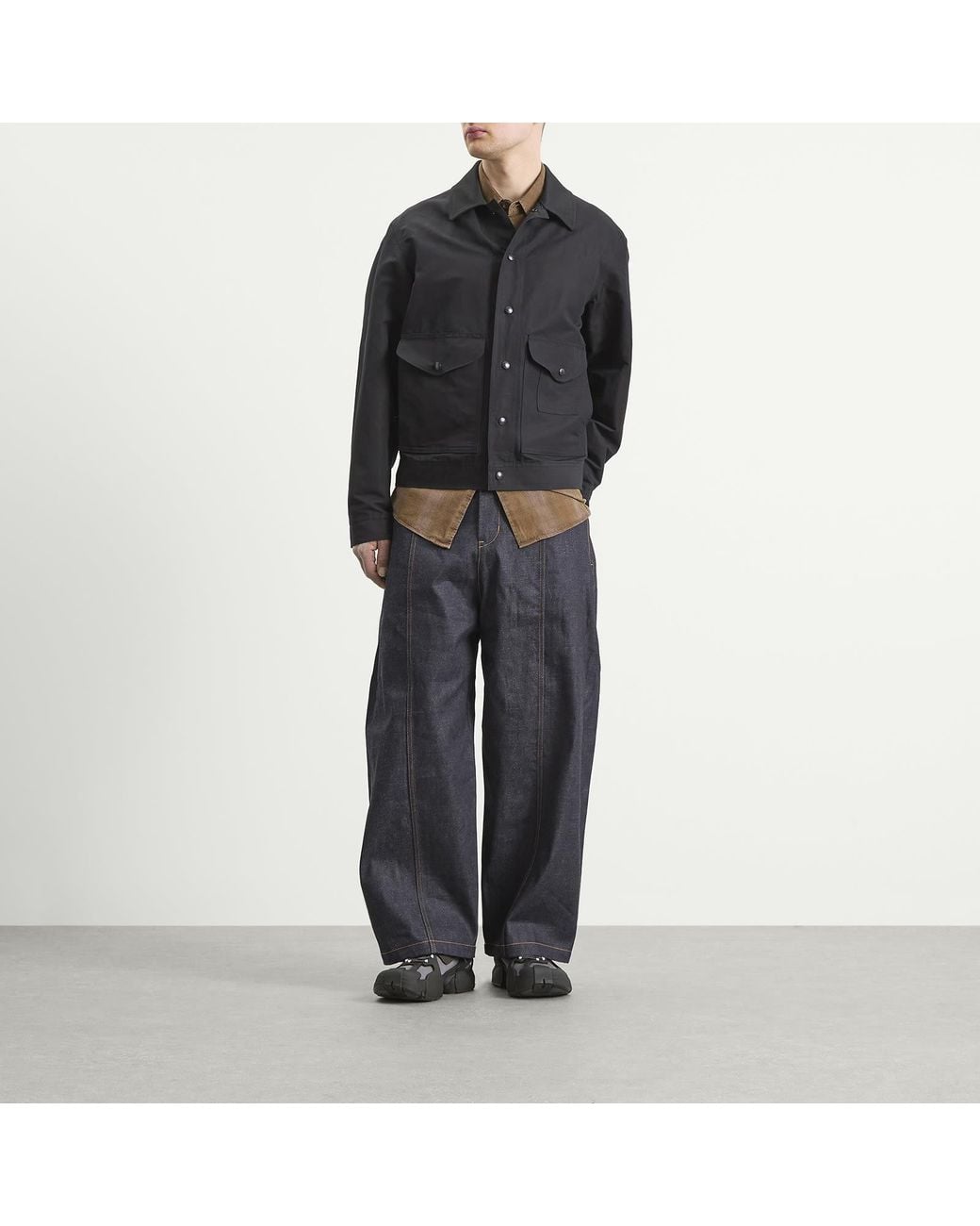 Junya Watanabe Black Filson Oxford Linen Jacket for men