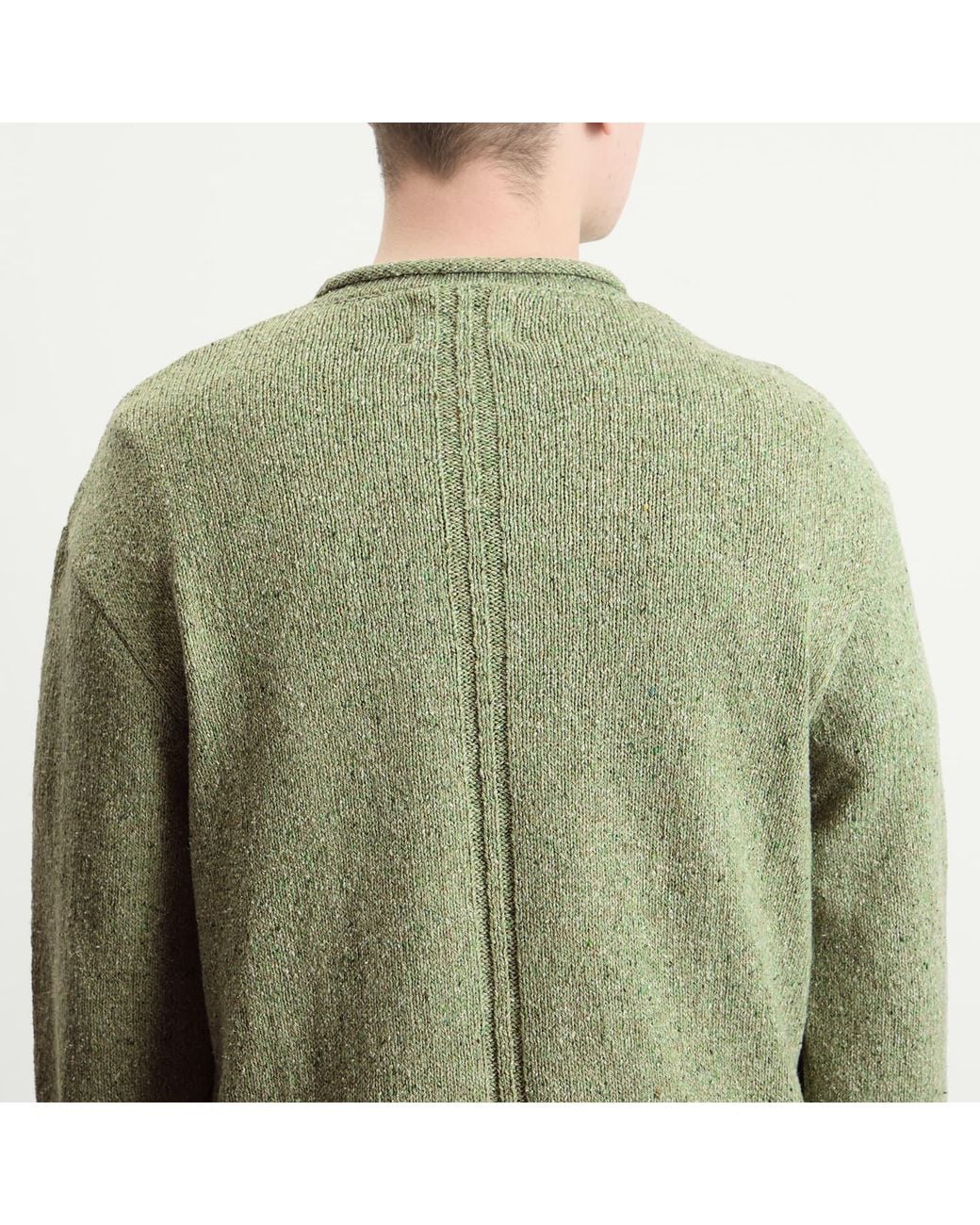 Folk Green Slouch Crew Jumper for men