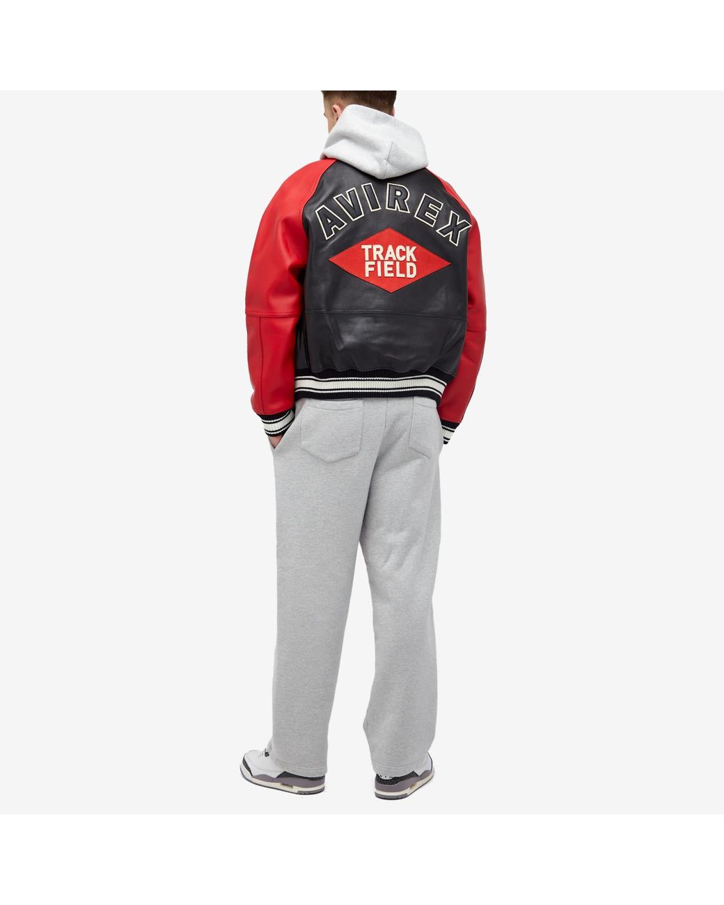 Avirex Track 'N' Field Jacket in Black for Men | Lyst UK