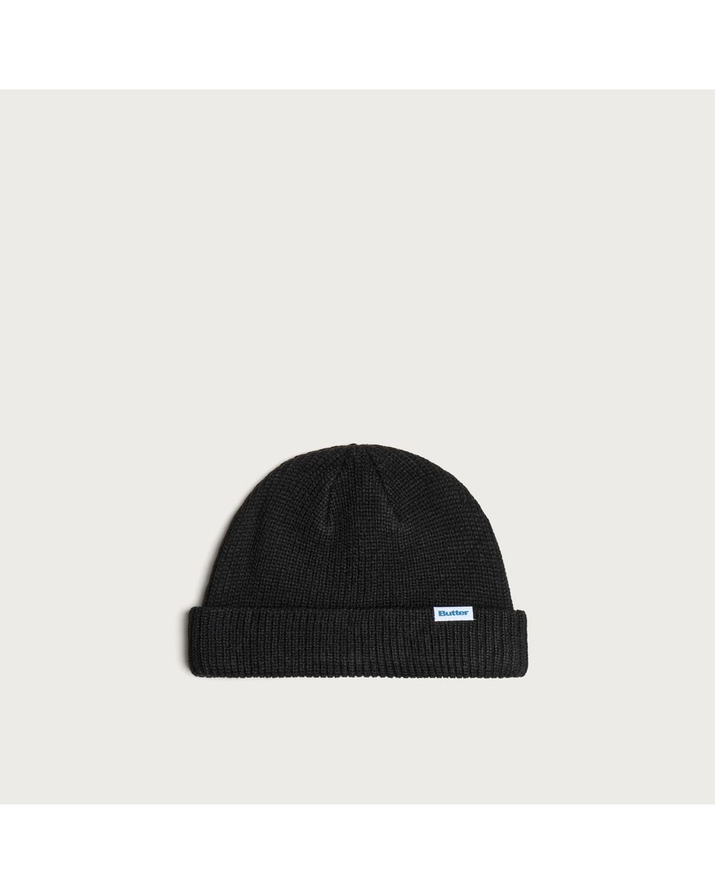 Butter Goods Black Wharfie Beanie for men