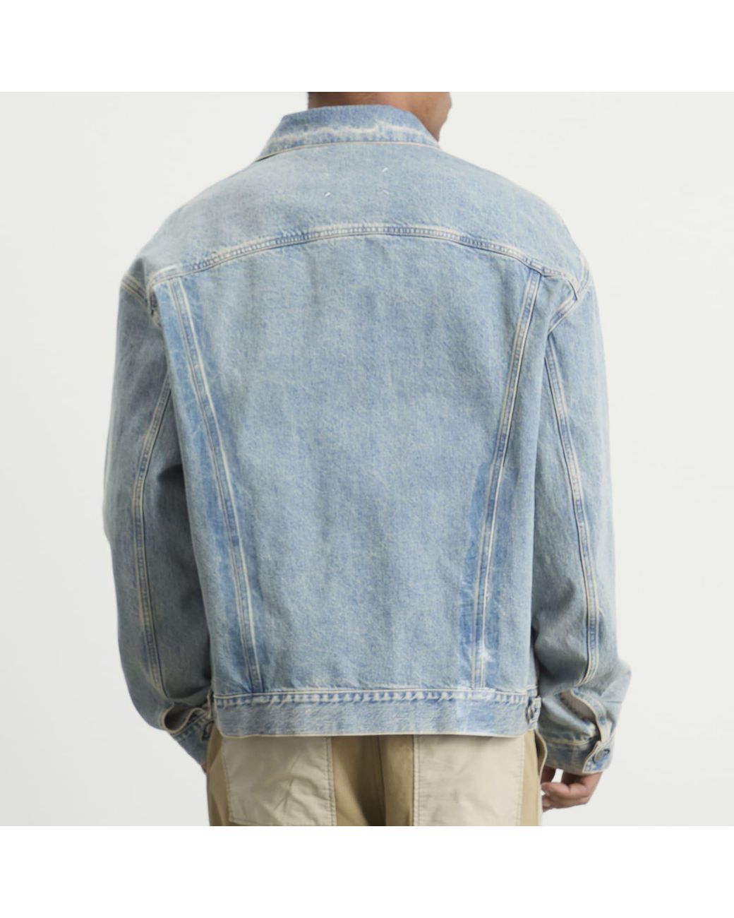 Maison Margiela Blue Taped Denim Jacket for men