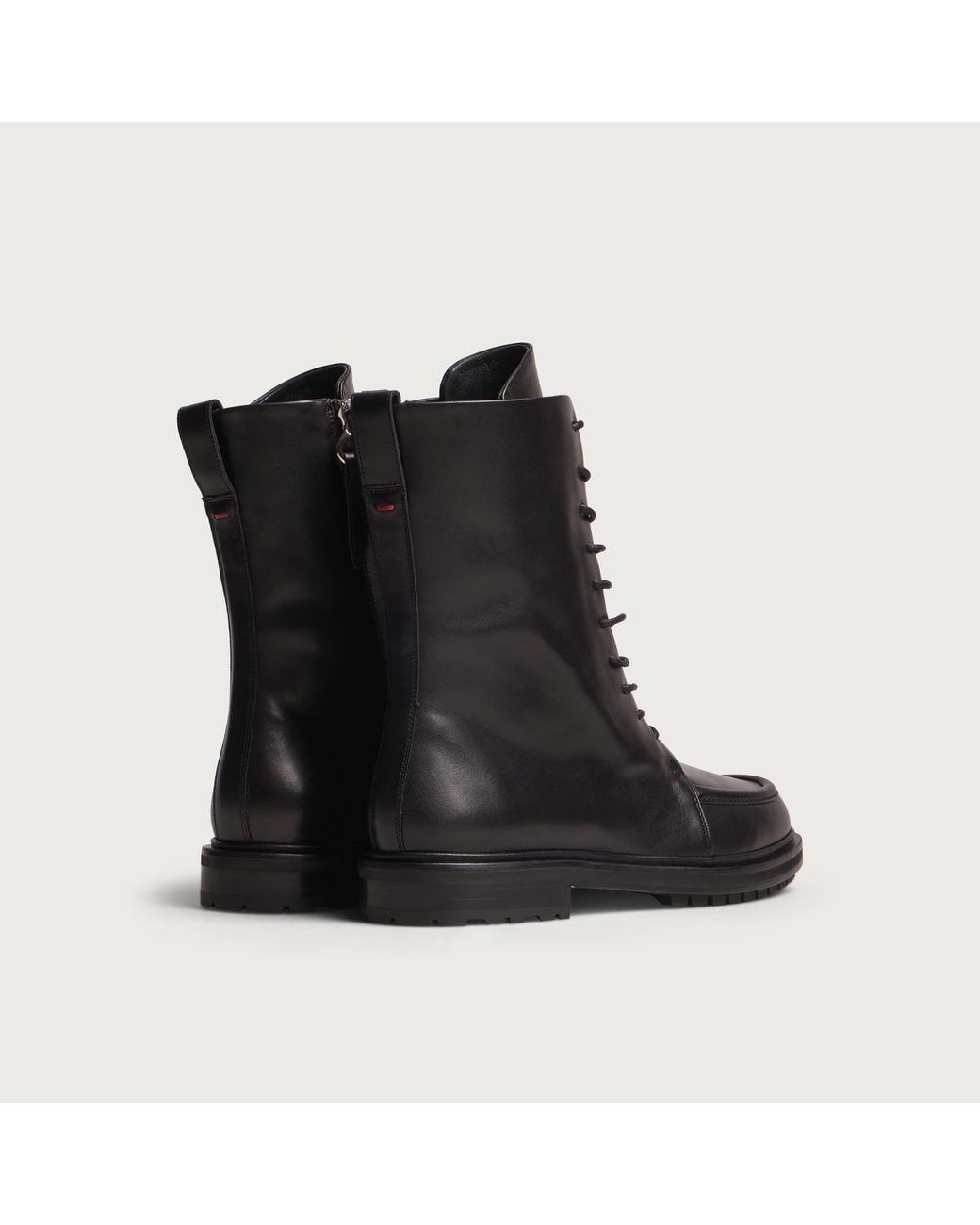 Aeyde Black Tate Leather Lace Up Ankle Boots