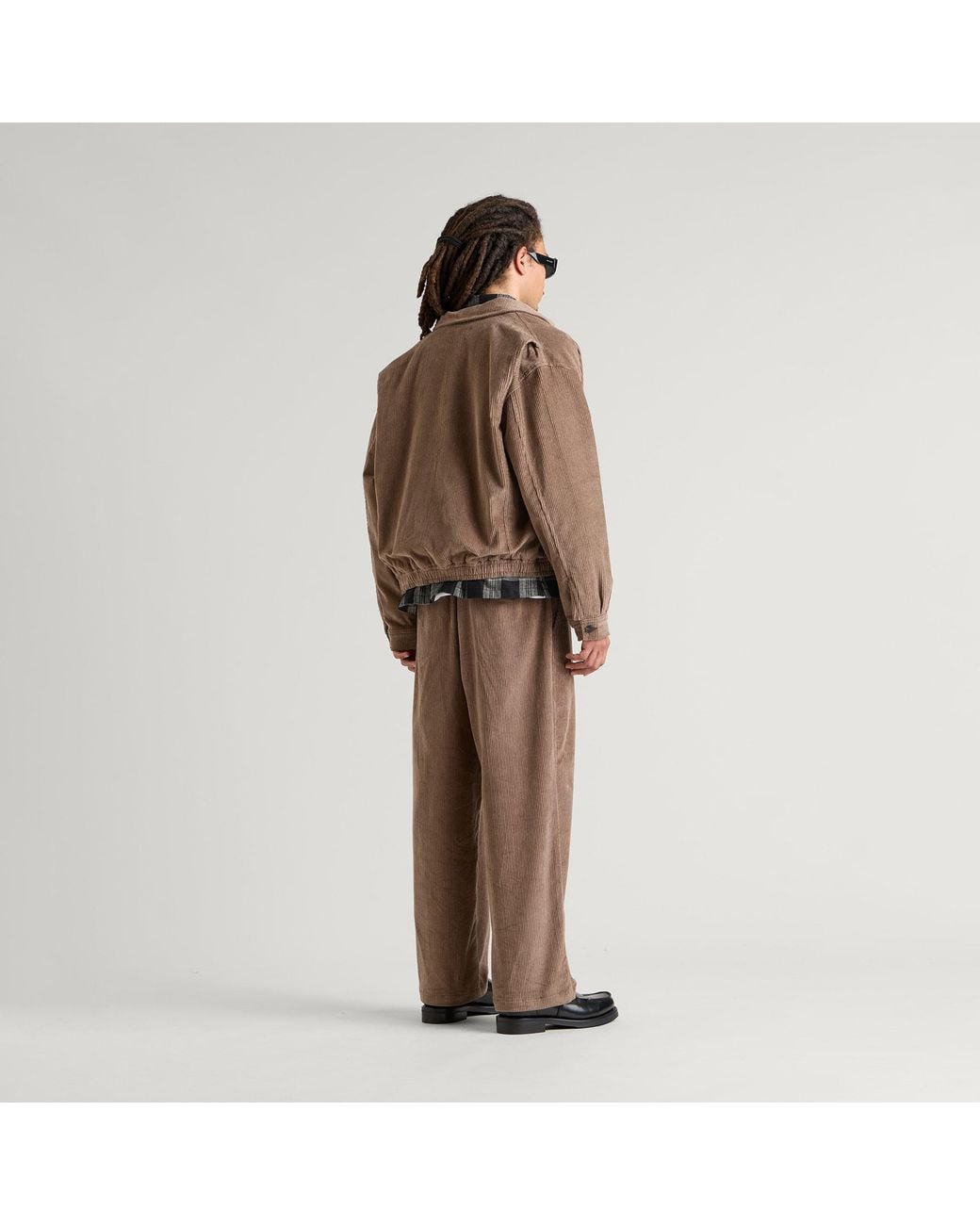 END. Brown Cord Monogram Jacket for men