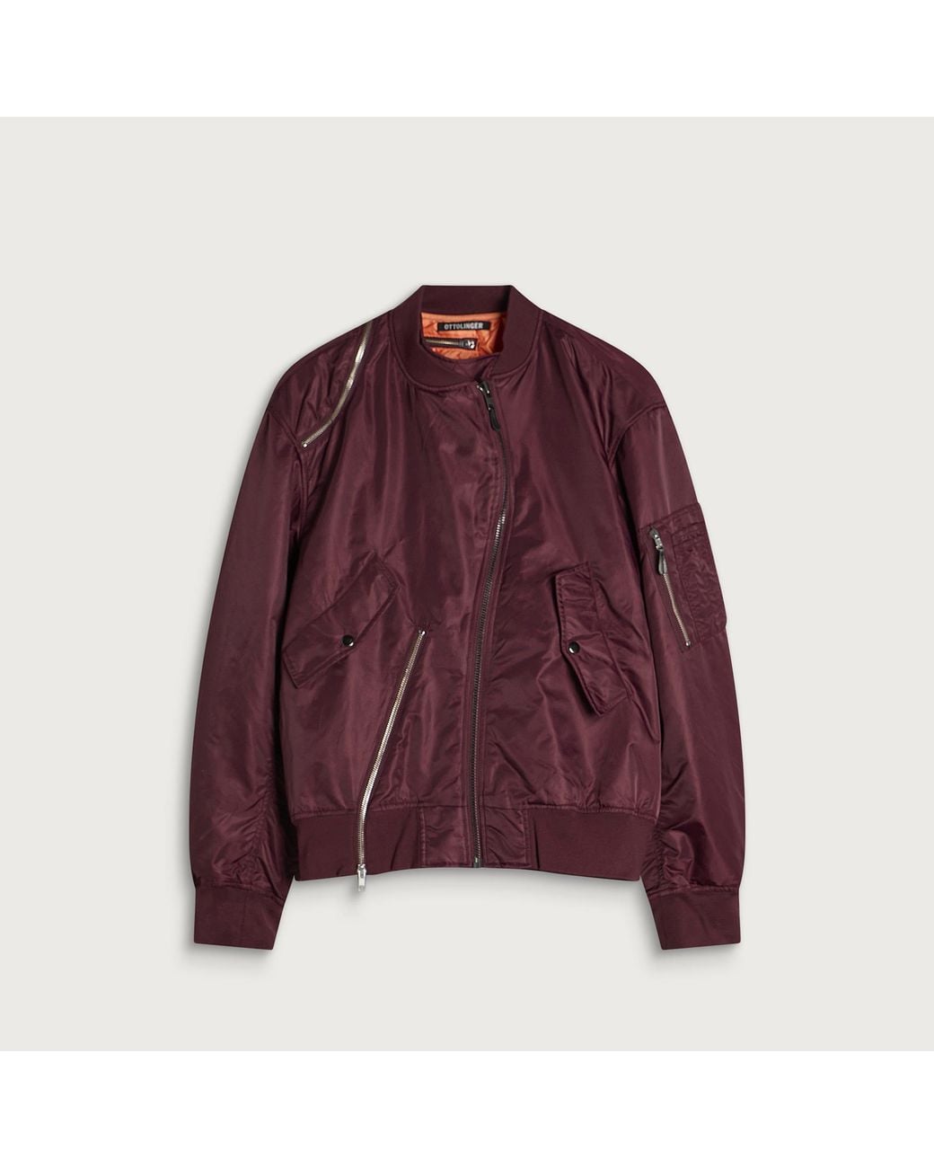 OTTOLINGER Purple Forever Zip Bomber Jacket