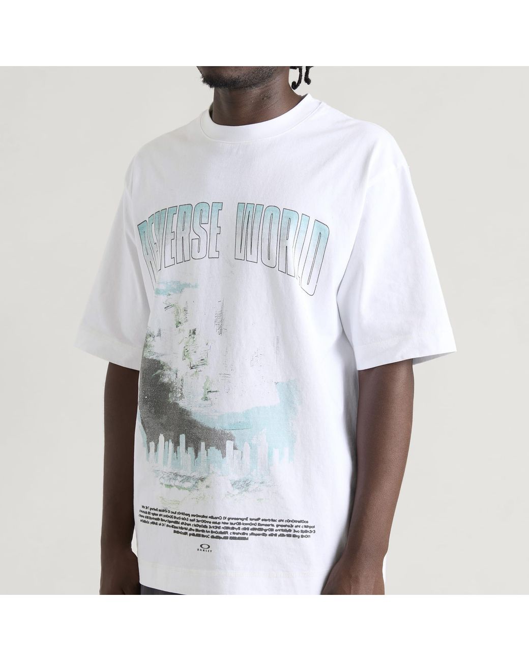 Oakley Blue Reverse World T-Shirt for men