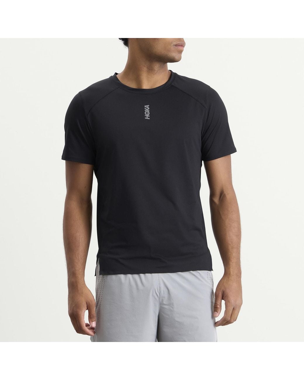 Hoka One One Black Everyrun Short Sleeve for men