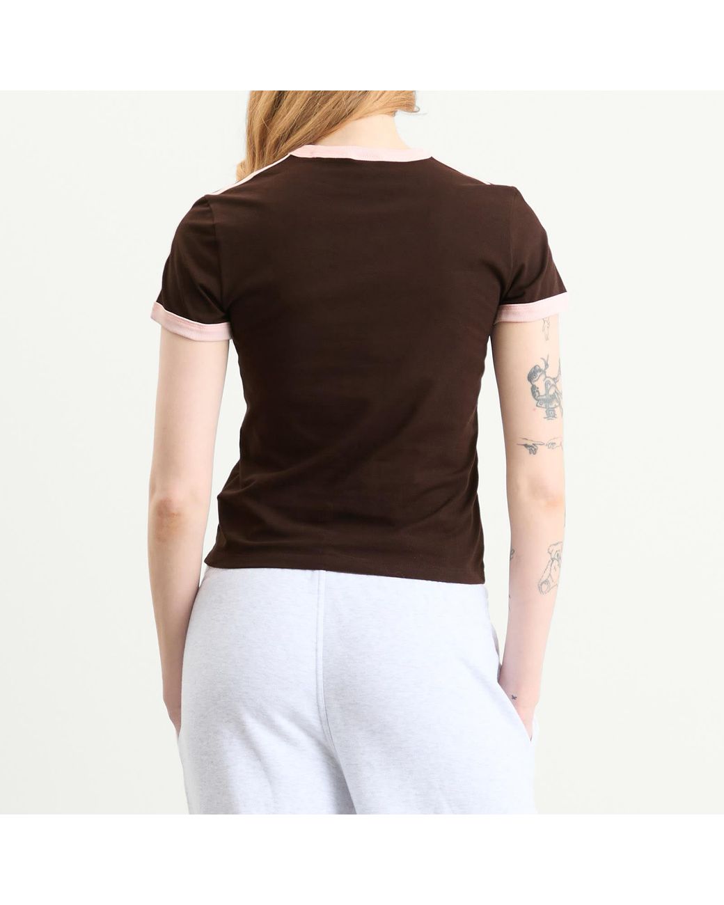 Adidas Brown 3S T-Shirt