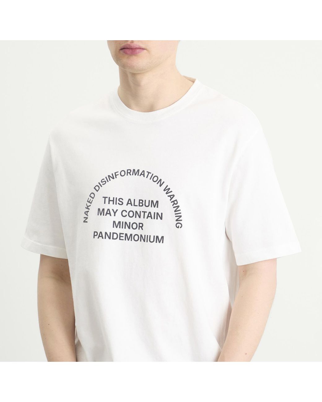 ACMH by Magic Castles White Naked Disinformation T-Shirt for men
