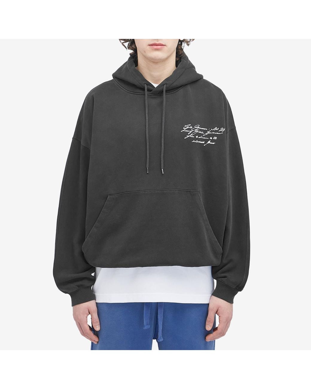 Cole Buxton Black Script Hoodie for men