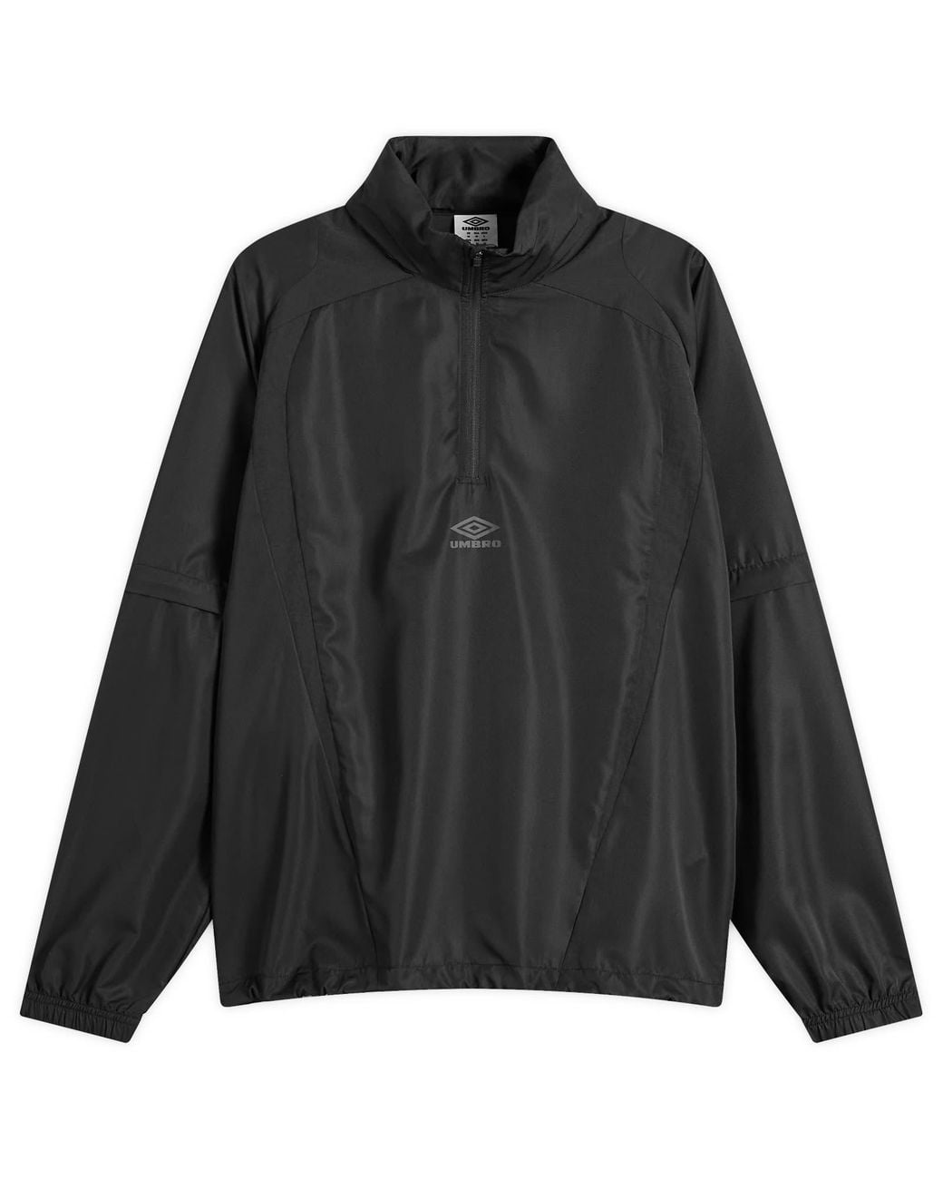 Umbro Black Zip Off Sleeve Wind Jacket for men