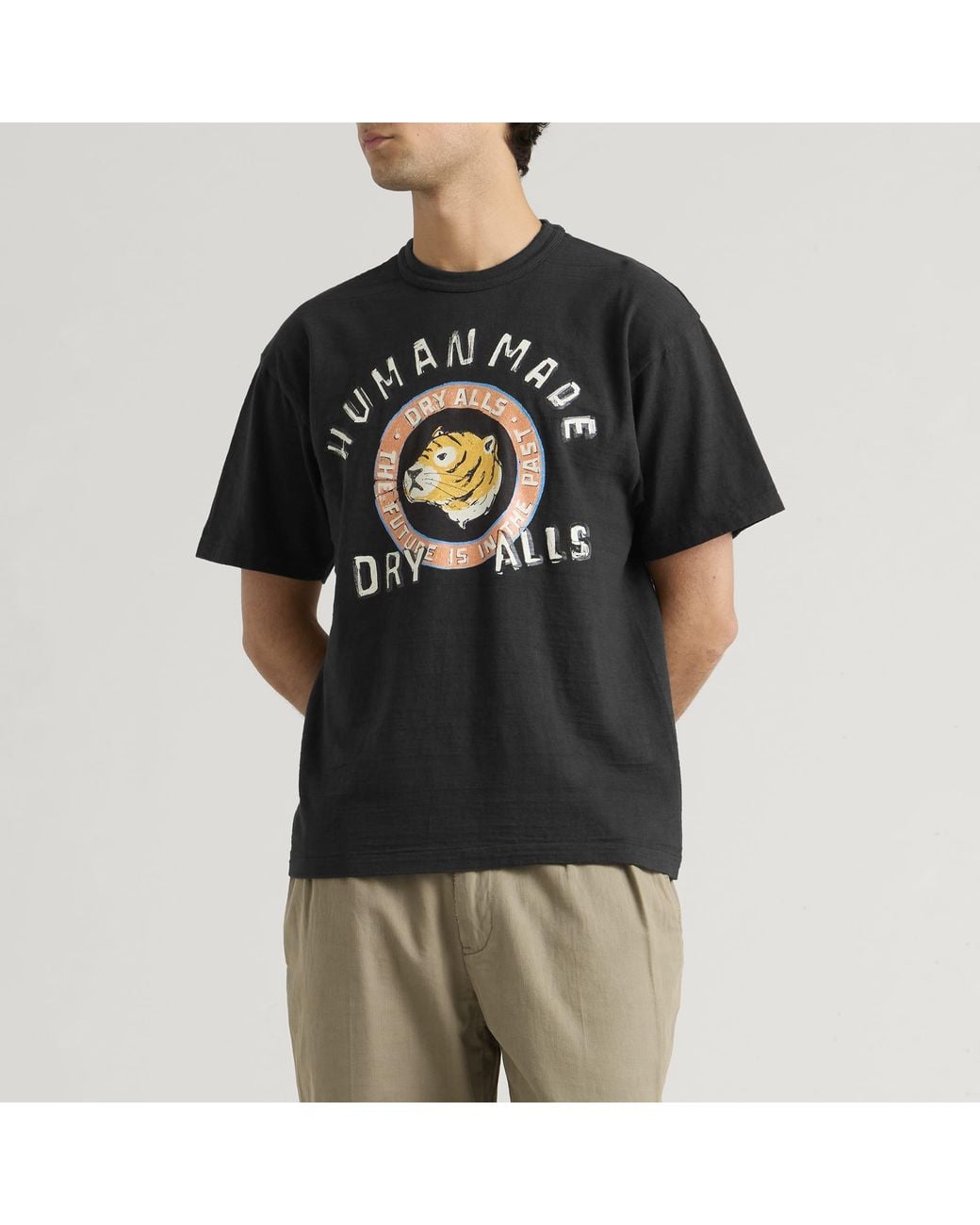 Human Made Black Tiger Sketch T-Shirt for men