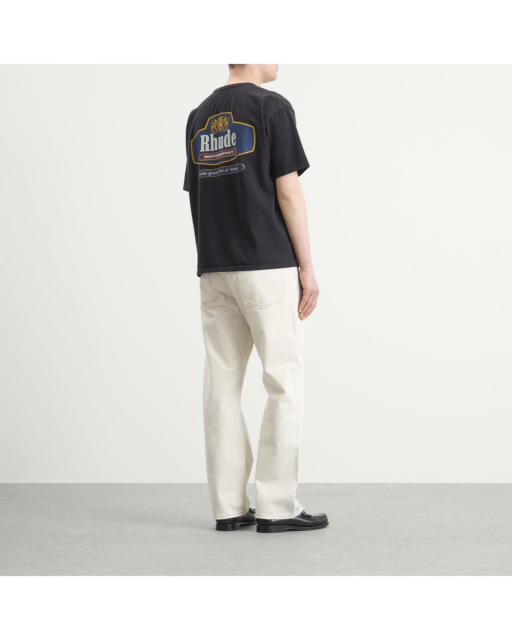 Rhude Black Racing Crest T-Shirt for men
