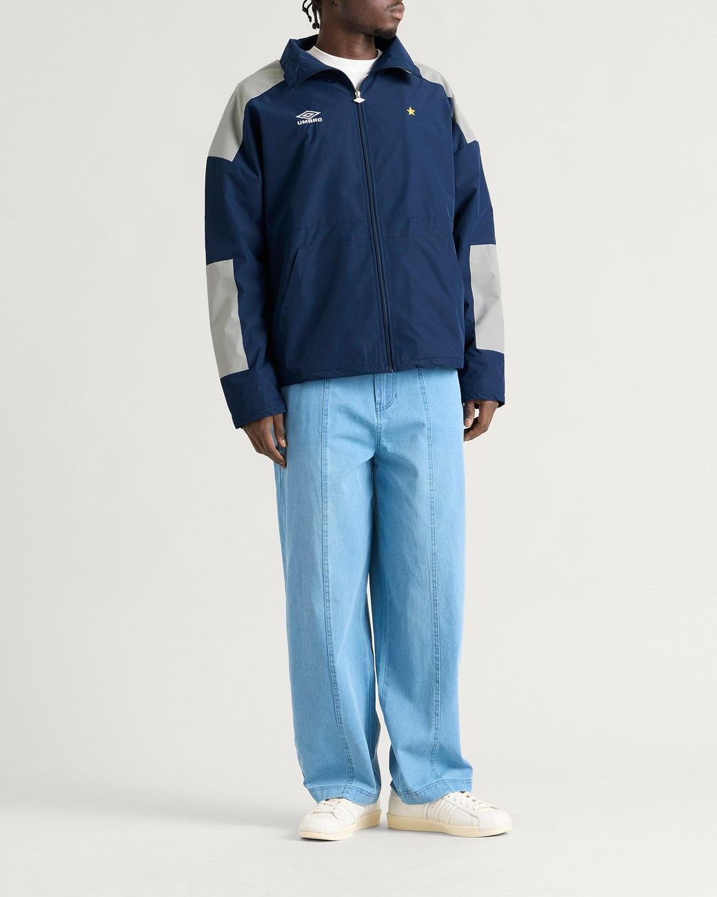 Umbro Blue Panelled Boxy Jacket for men
