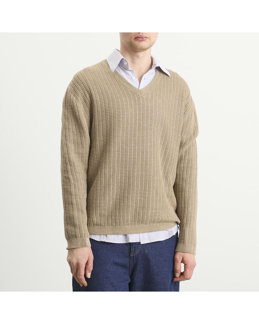 Carter Young Natural Lounger V-Neck for men
