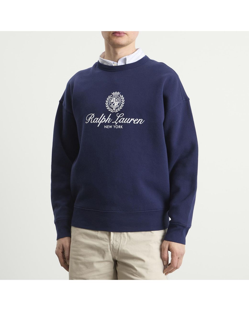Polo Ralph Lauren Blue Crest Logo Sweatshirt for men