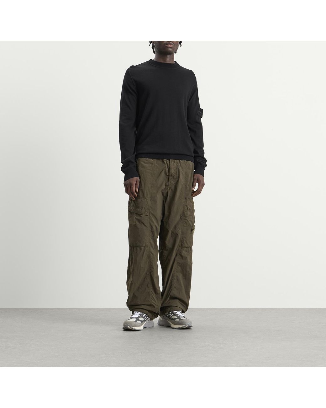 Stone Island Black Ghost Light Pure Wool Jumper for men