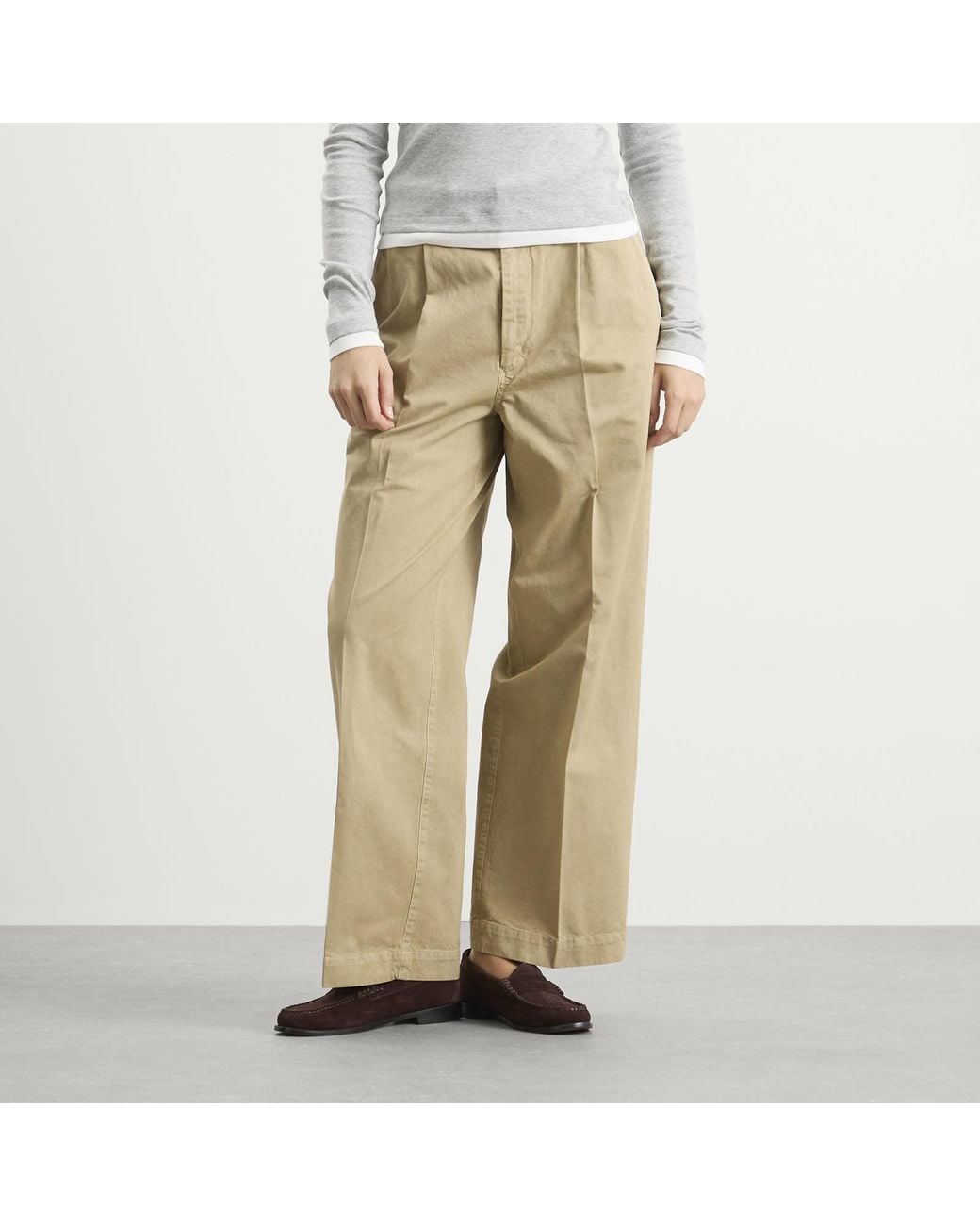 Auralee Natural One-Tuck Wide Pants