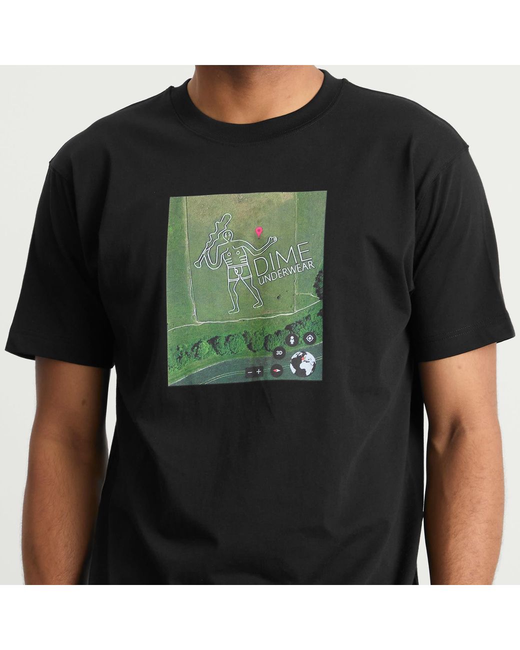 Dime Black Gps T-Shirt for men