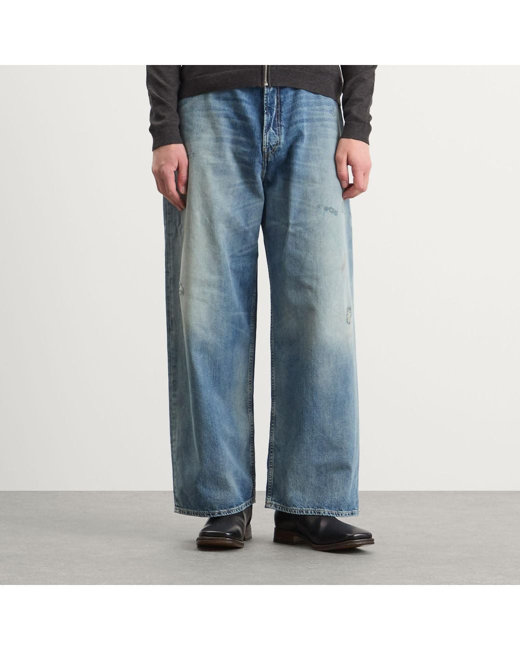 Acne Blue 2023 Daybreak Wash Wide Leg Jeans for men
